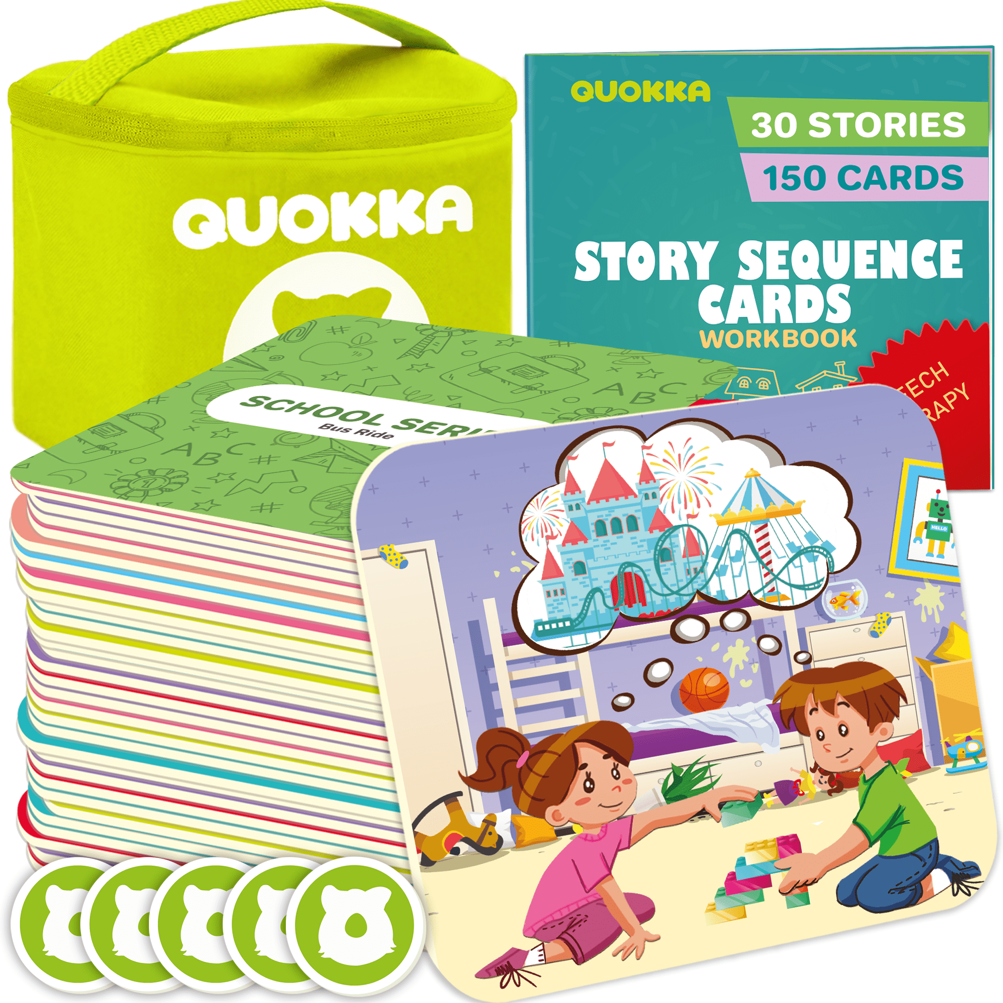 QUOKKA 150 Story Sequence Cards for Toddlers