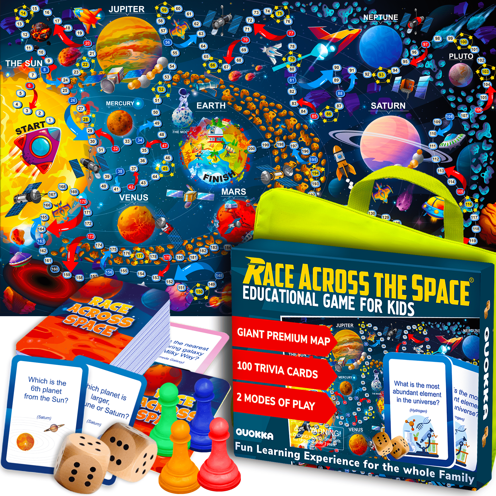 QUOKKA Space Board Game for Kids