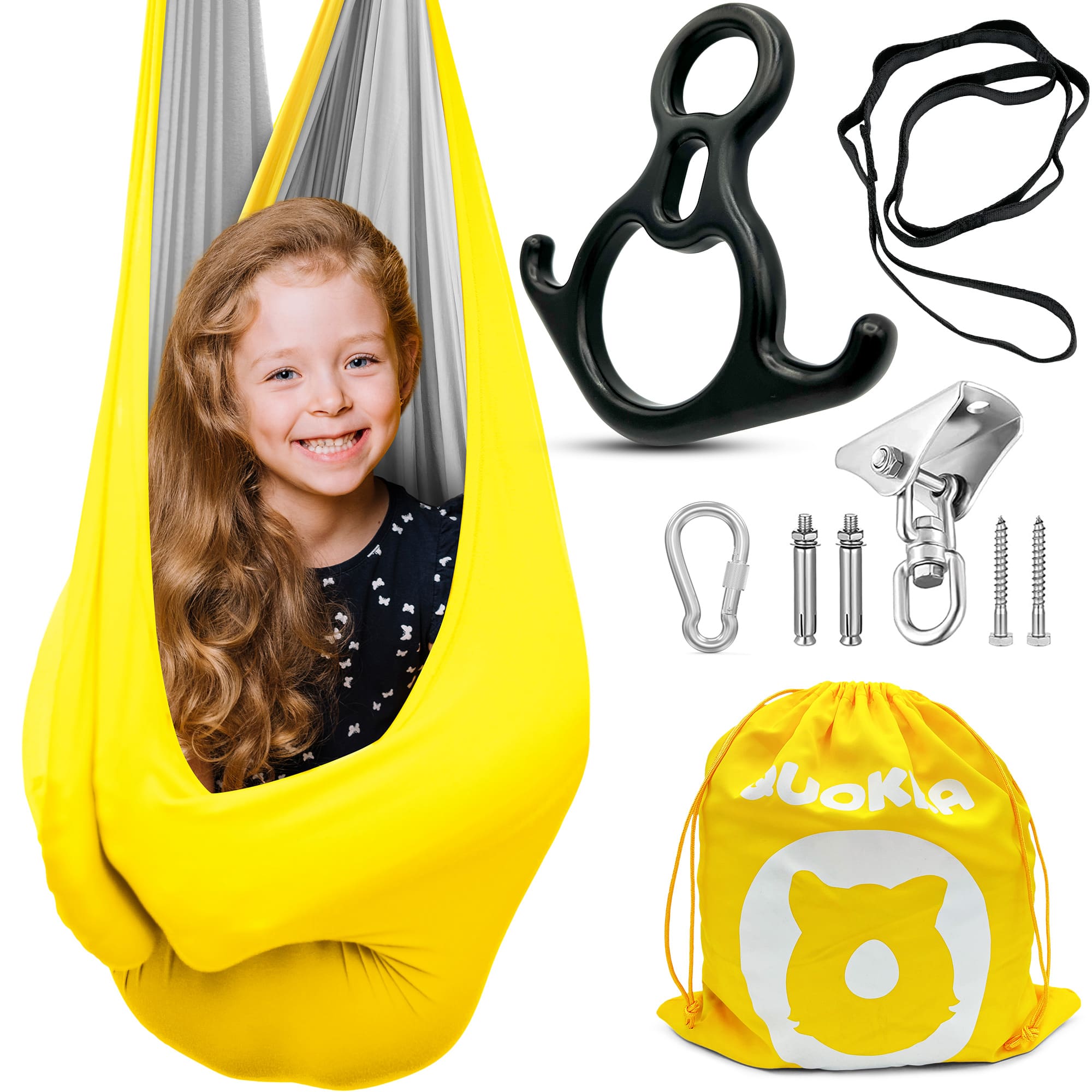 QUOKKA Sensory Swing for Kids Indoor | Therapy Hammock for Toddlers