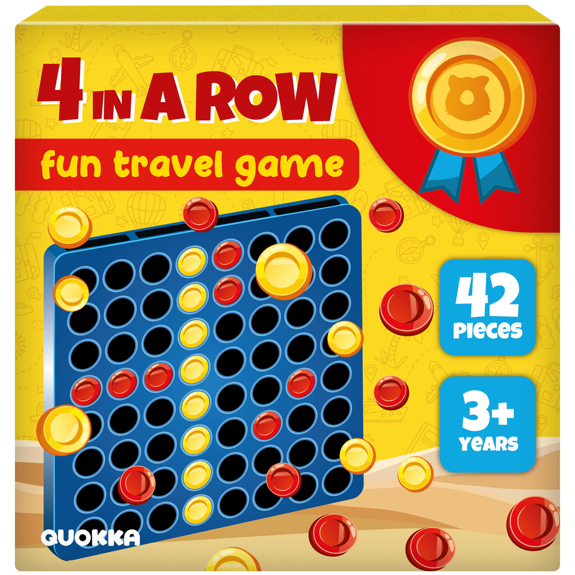 QUOKKA Magnet Connect Four Game for Kids