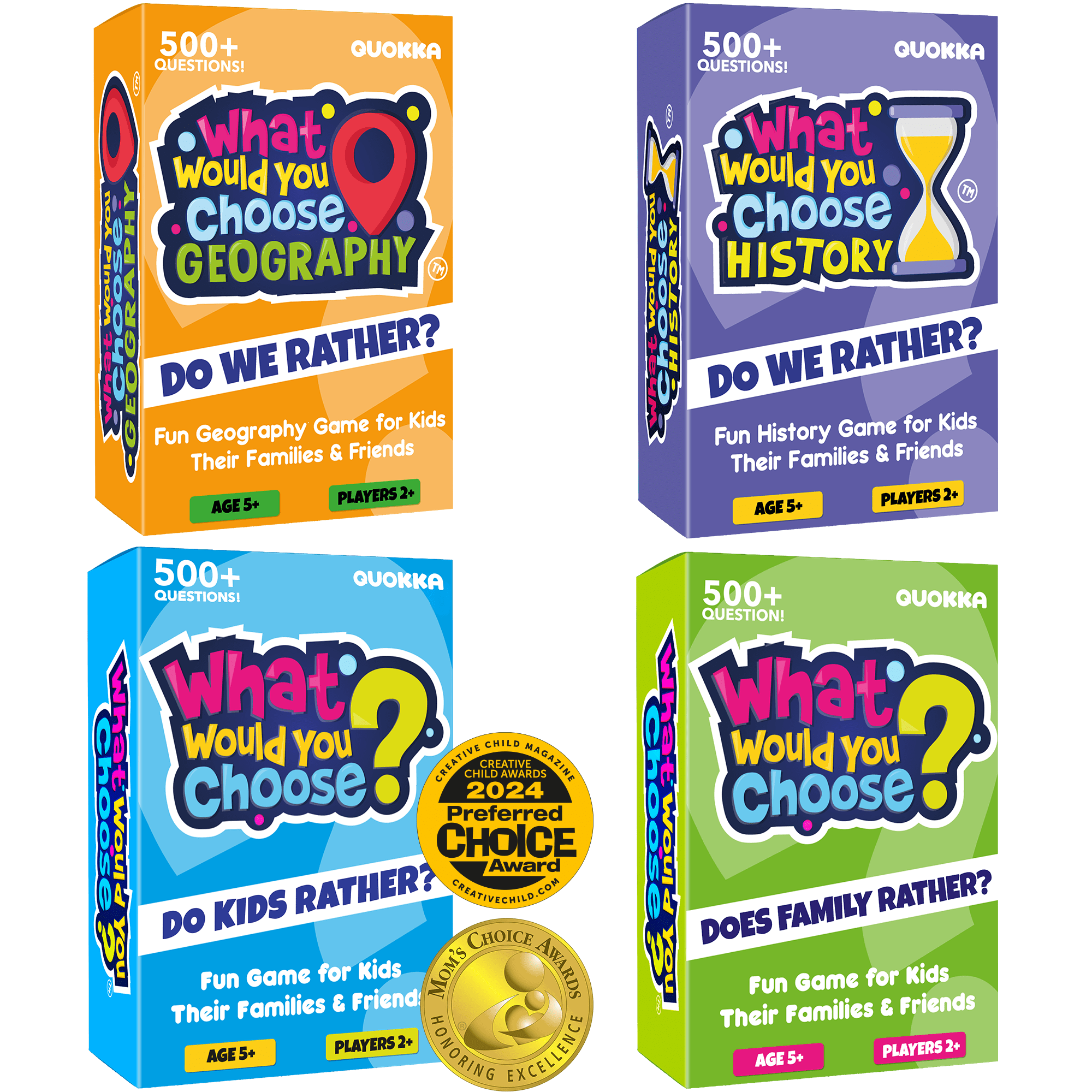 What Would You Choose Kids & Family Card Quiz Game