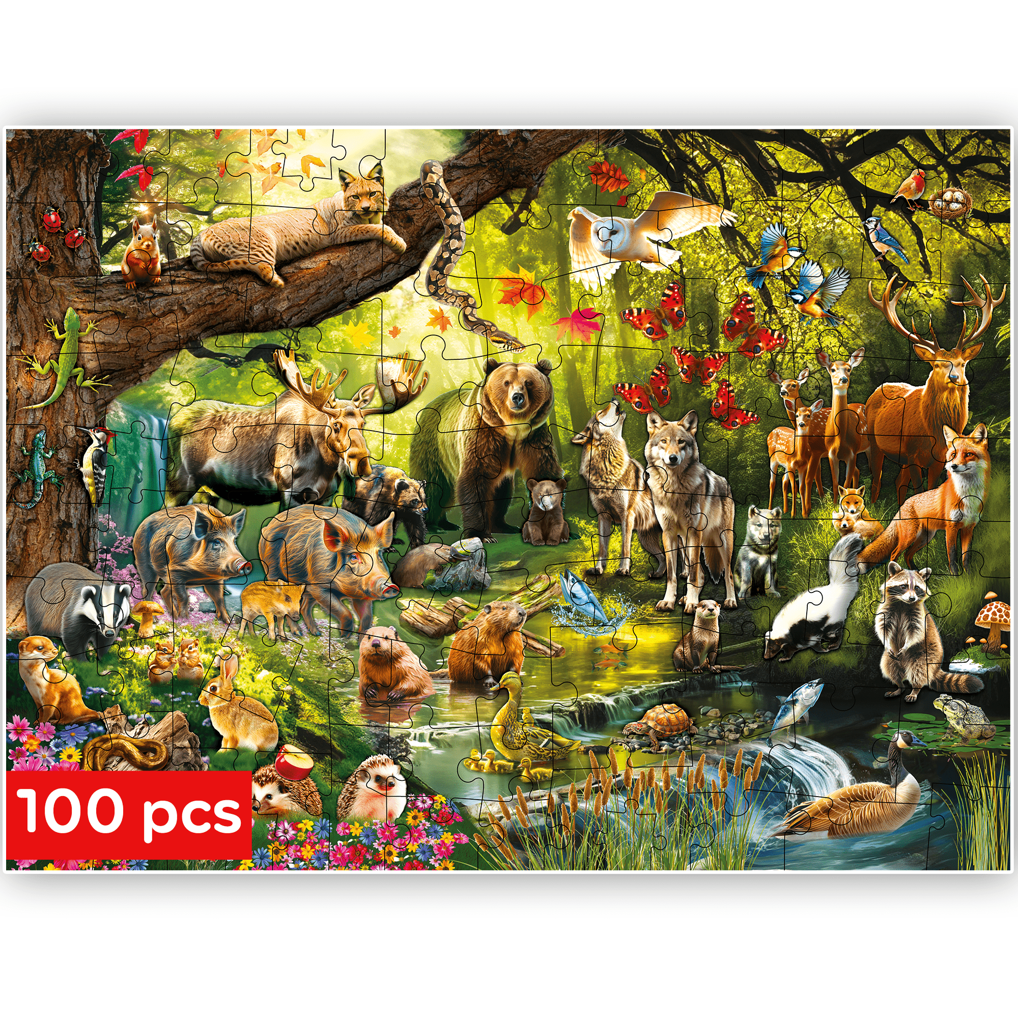 100 Pieces Solo Assortment Puzzles for Kids