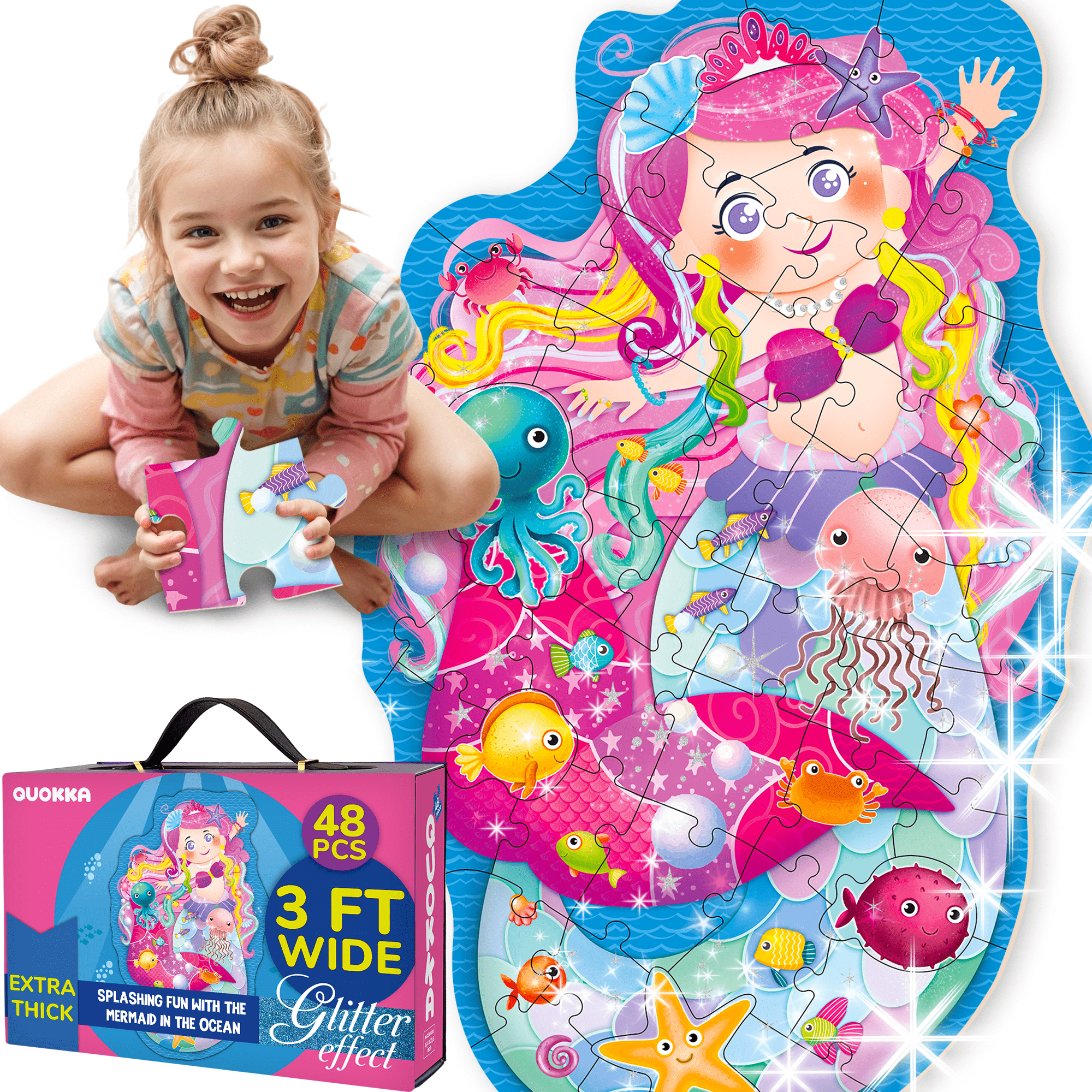 Glitter Giant Floor Puzzles for Kids