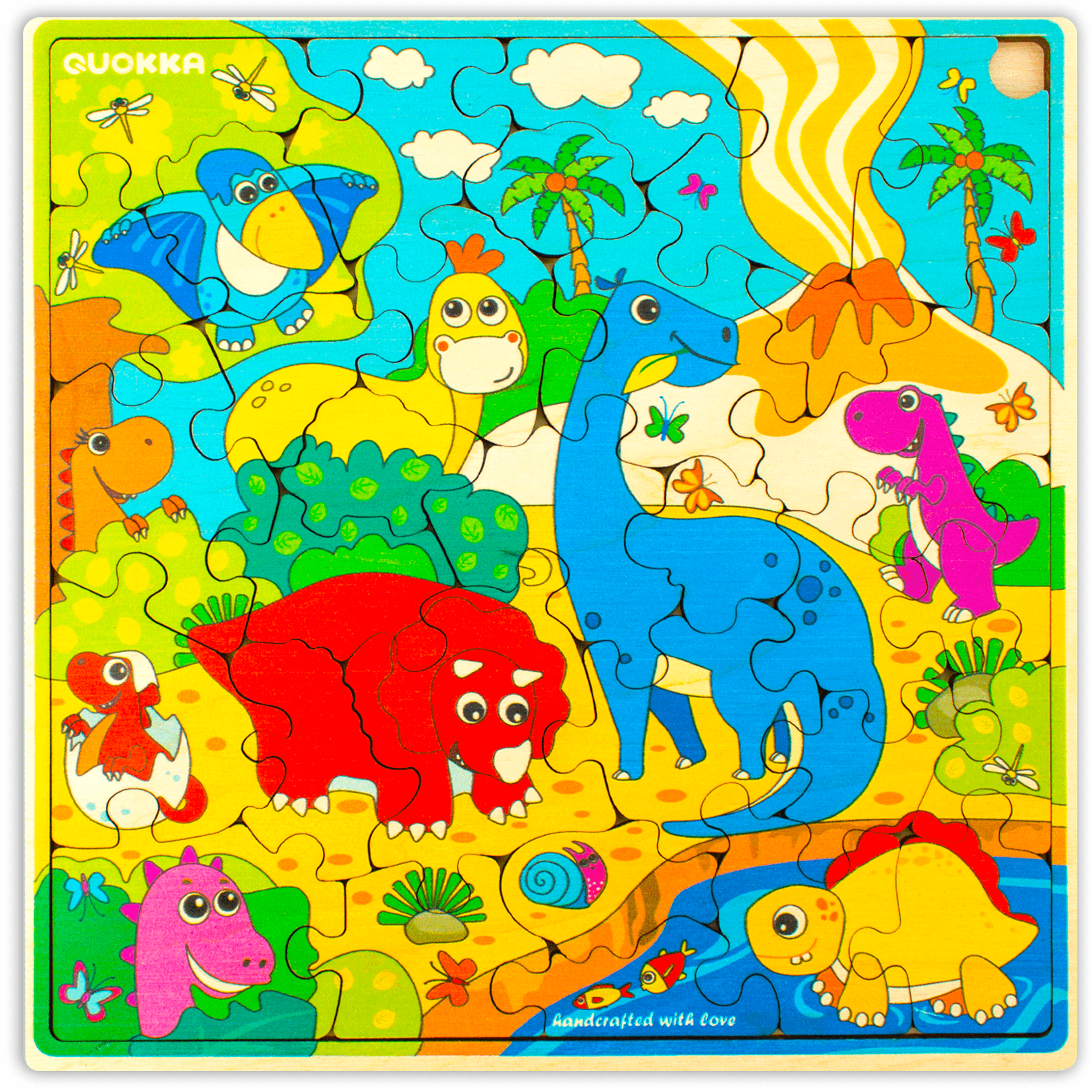 Wooden Dino Puzzles for Kids