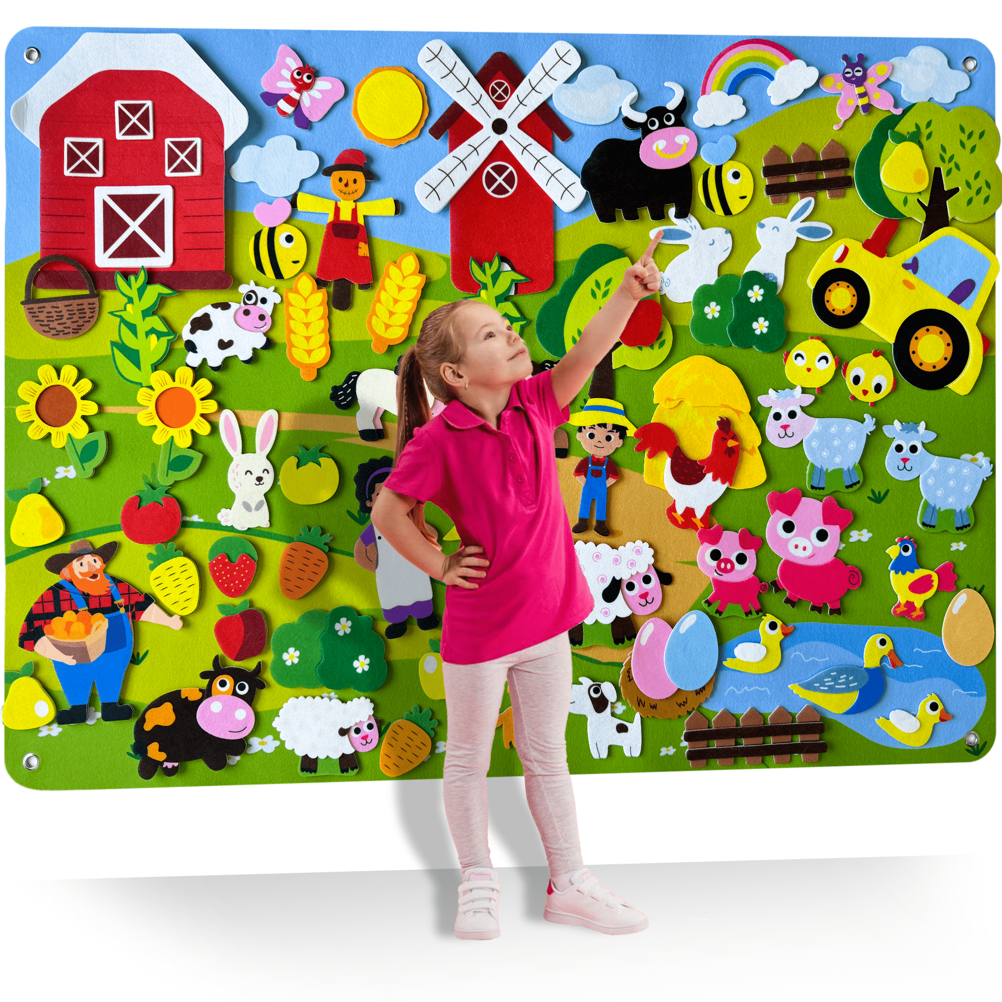 Felt Board Farm for Kids | Preschool Learning Activities | Educational Flannel Toy