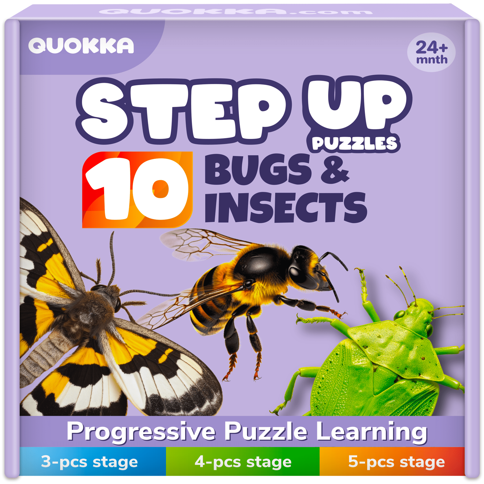 Step Up Puzzles for Toddlers 40 Piece Bugs Gift Learning Toy for Children