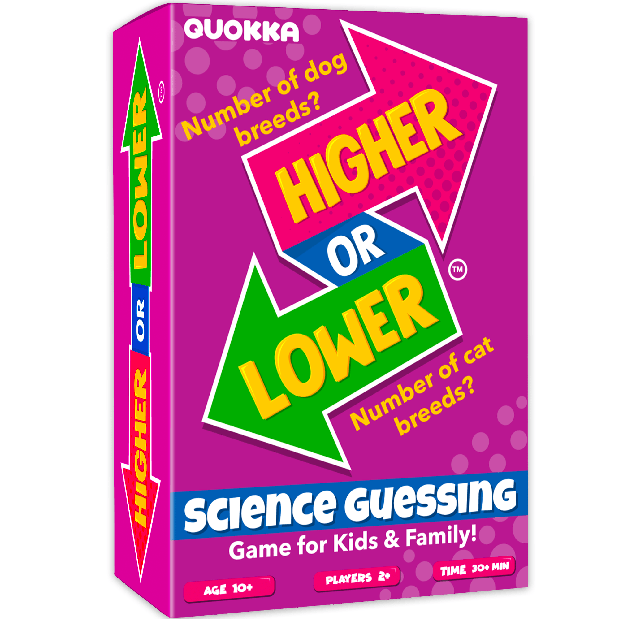 Board Game Higher or Lower Science Family Card Game for Kids and Adults