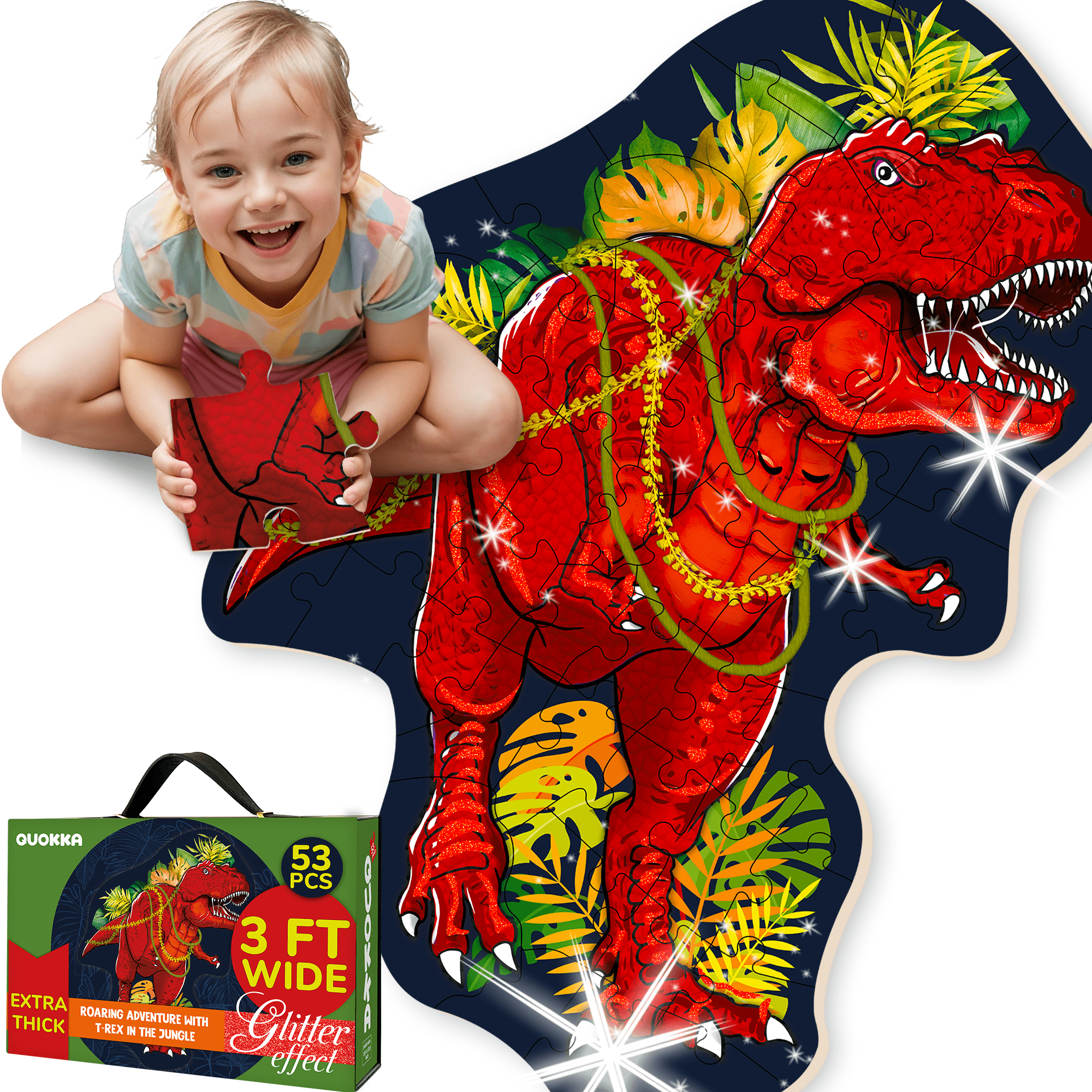 2x3 FT Shaped Giant Puzzles for Kids Ages 3-6 | T-Rex