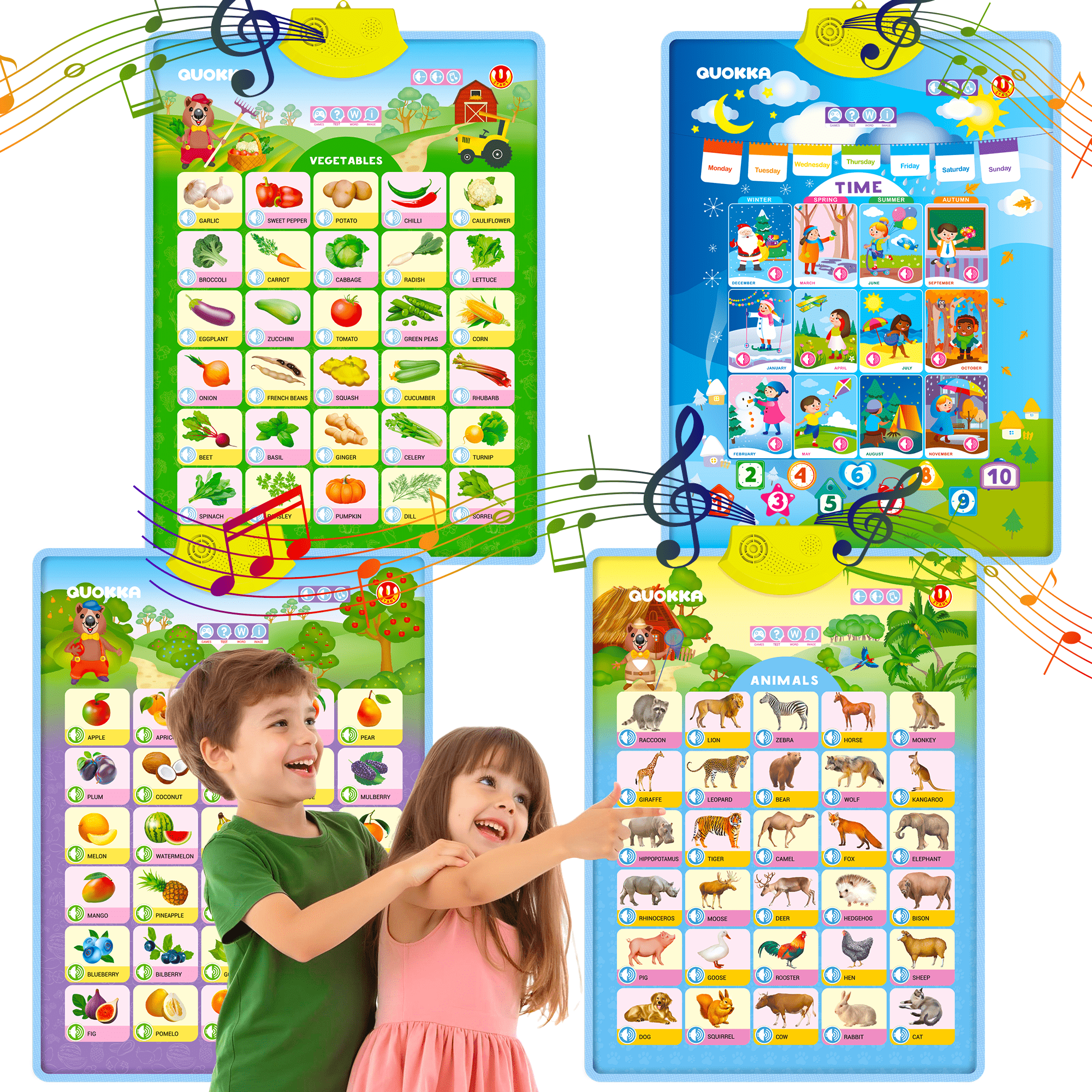 4 Set Poster Preschool Learning Toy