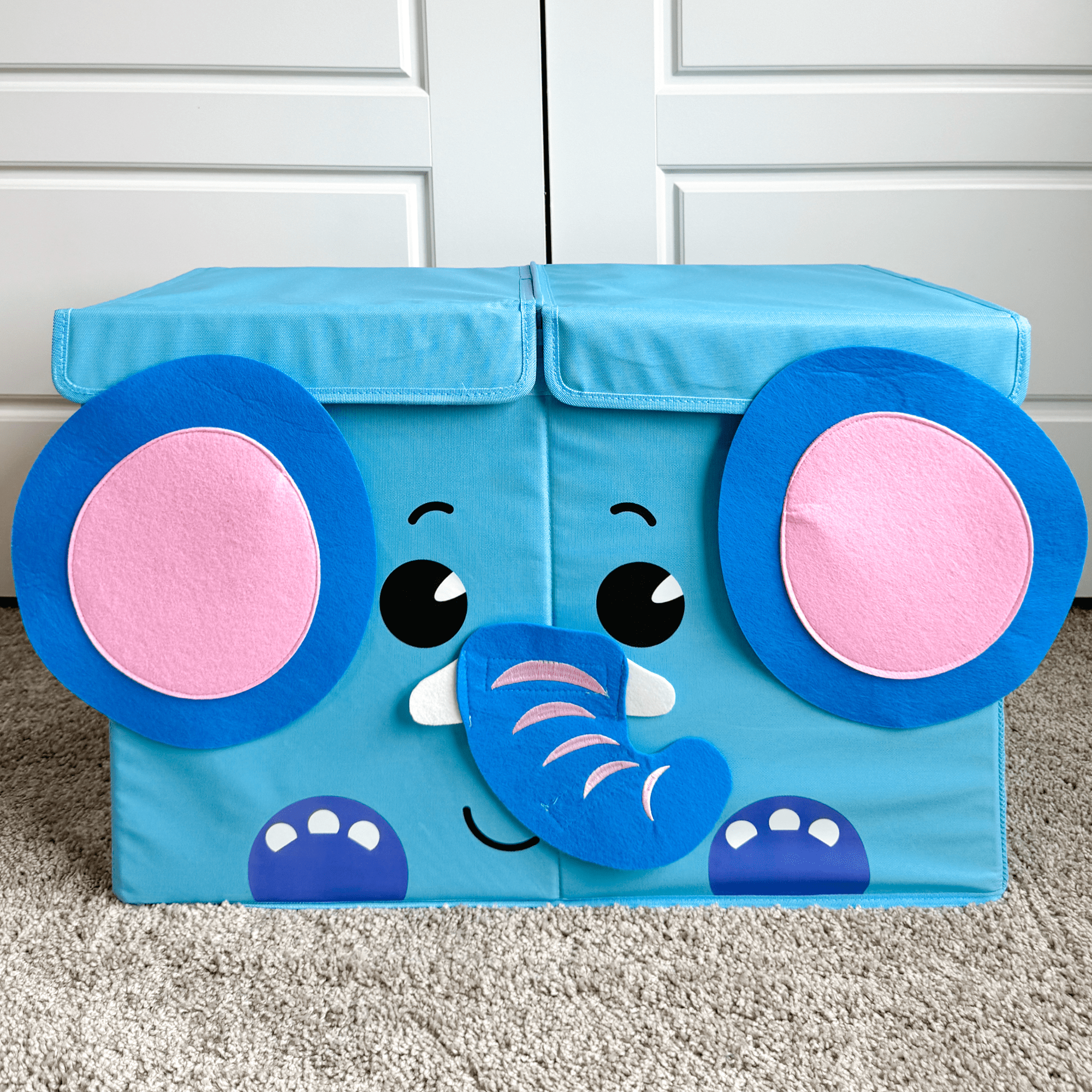 QUOKKA Elephant Toy Storage Box | Toy Chest Organizer for Kids