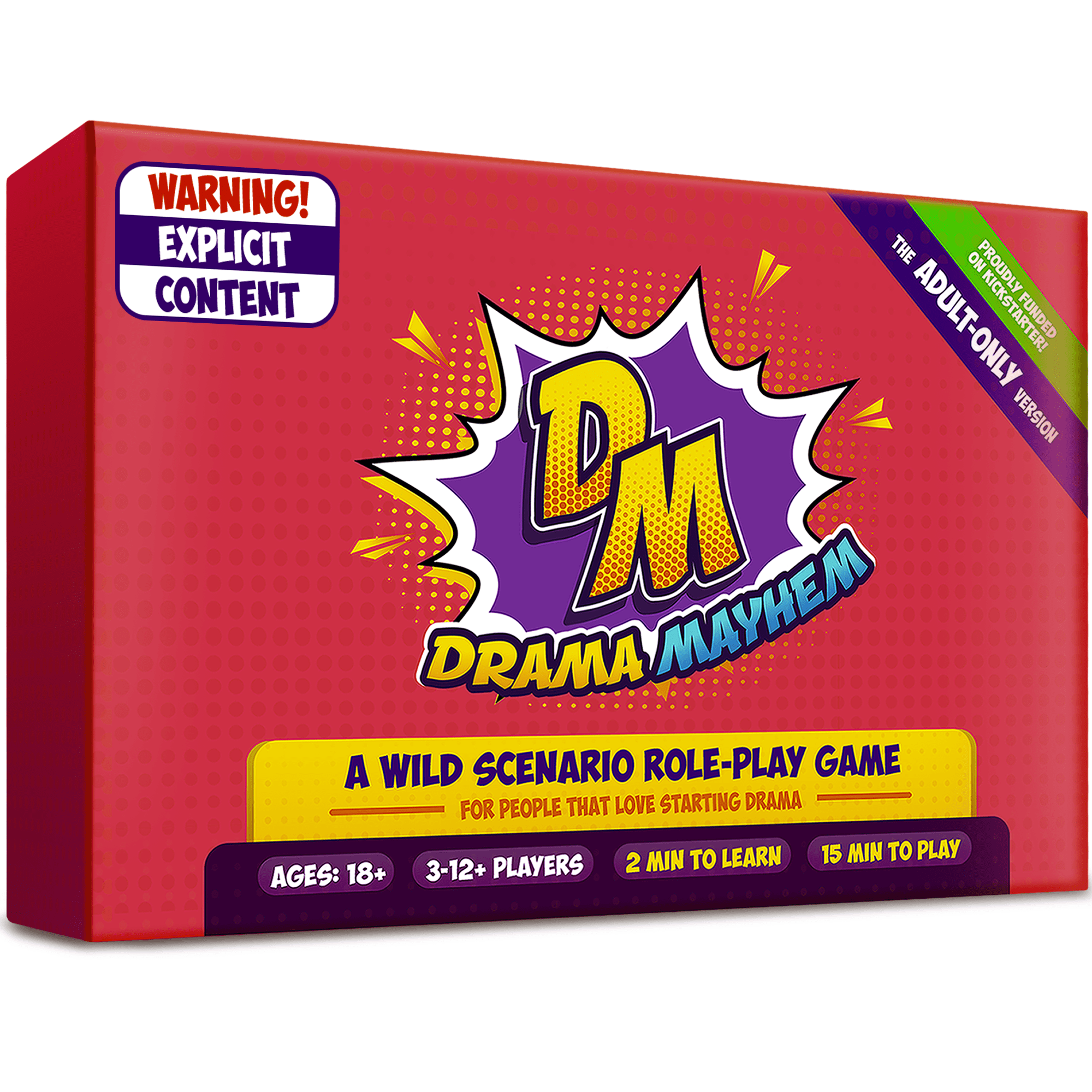 Drama Mayhem Funny Adult Card Game for Charades and Role-Playing Fun