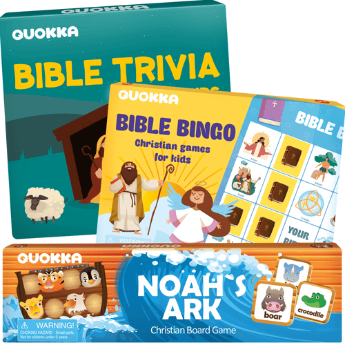 Board Bingo Game Bible Trivia for Family Noahs Ark Toy