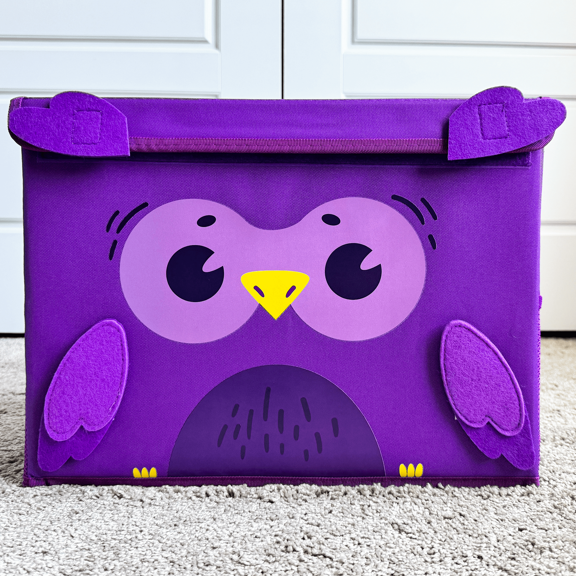 QUOKKA Owl Toy Storage Box | Toy Chest Organizer for Kids