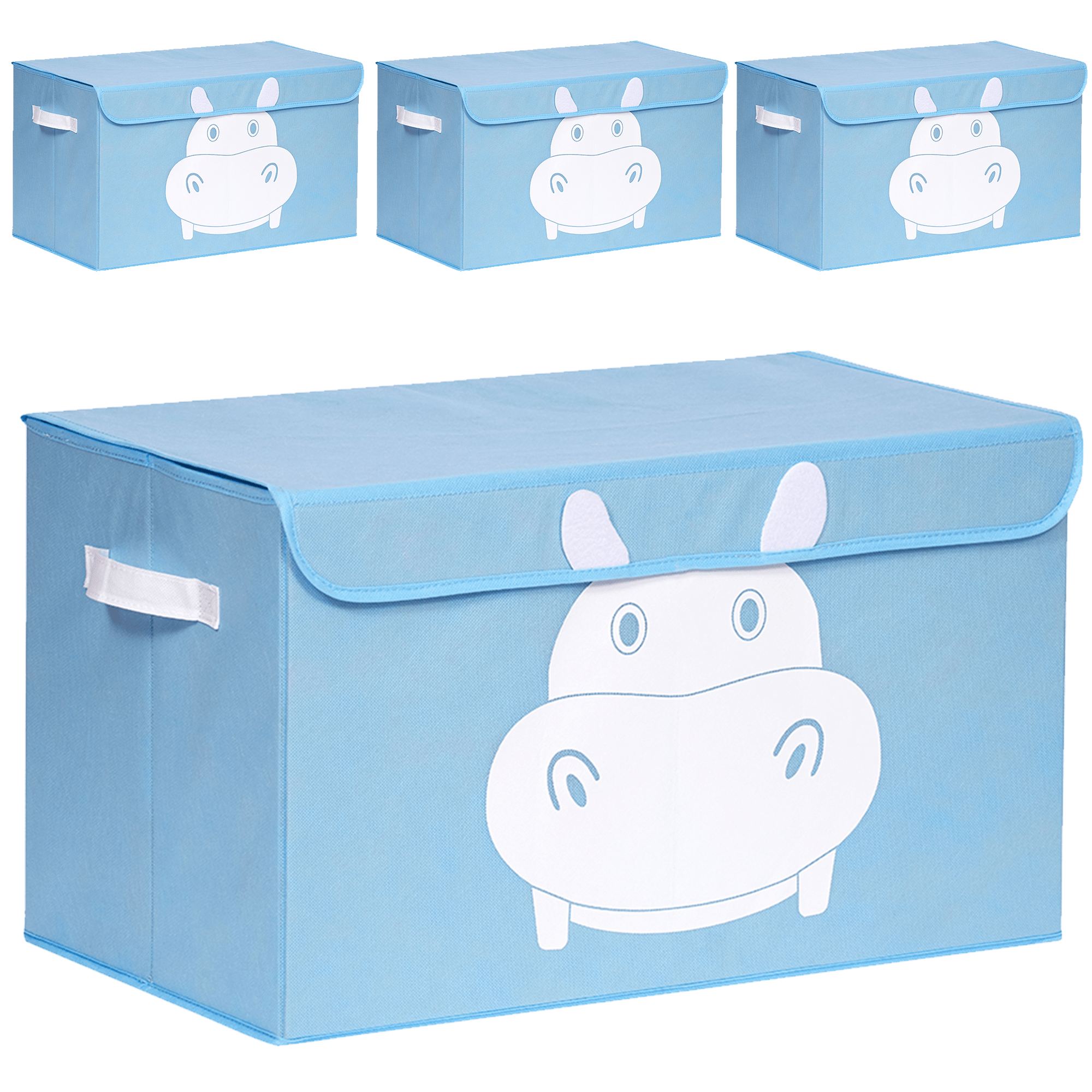 QUOKKA Hippo Toy Storage Box | Toy Chest Organizer for Kids