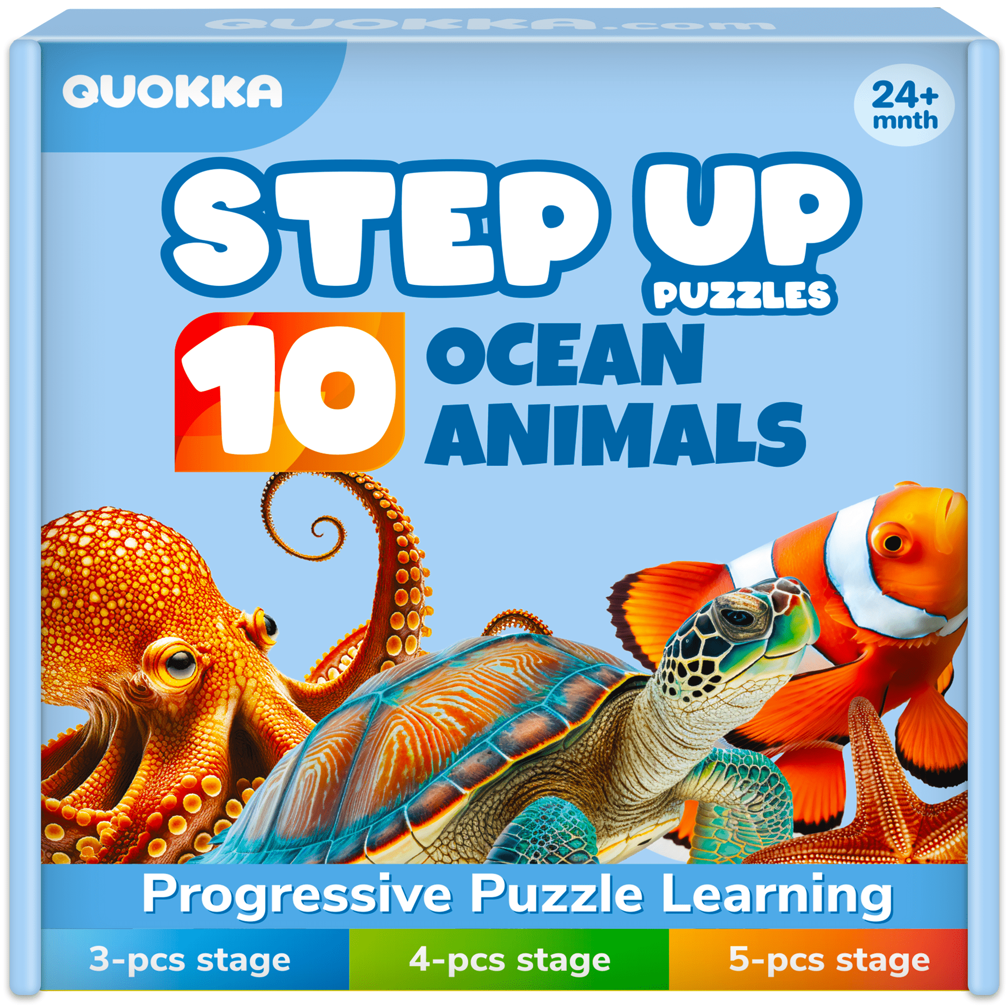 Step Up Puzzles for Toddlers 40 Piece Ocean Gift Learning Toy for Children