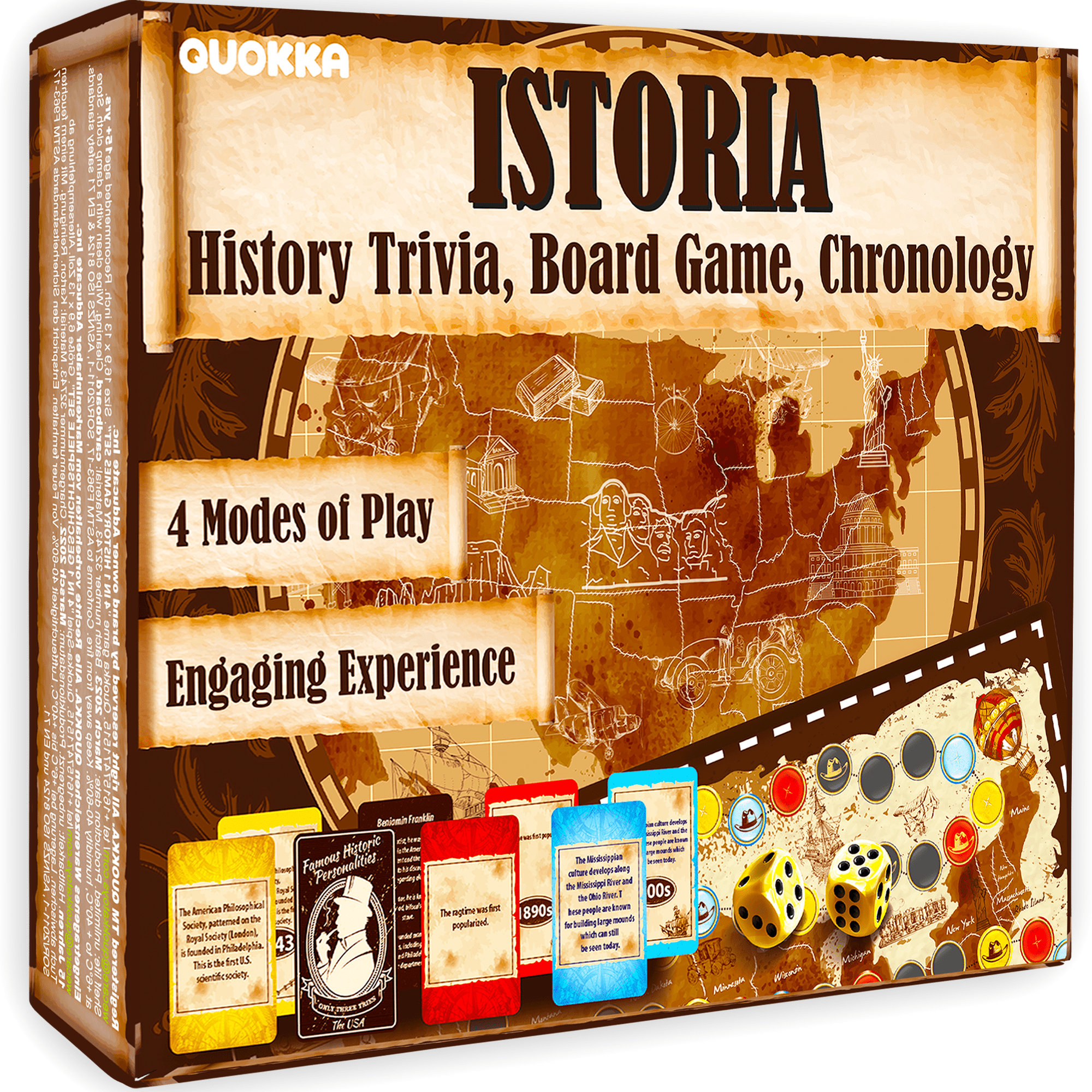 QUOKKA 4in1 History Trivia Game for Adults