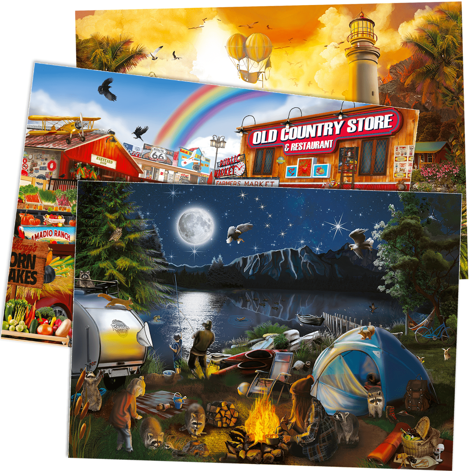 1000 Piece Unique Jigsaw Puzzle for Adults with Market