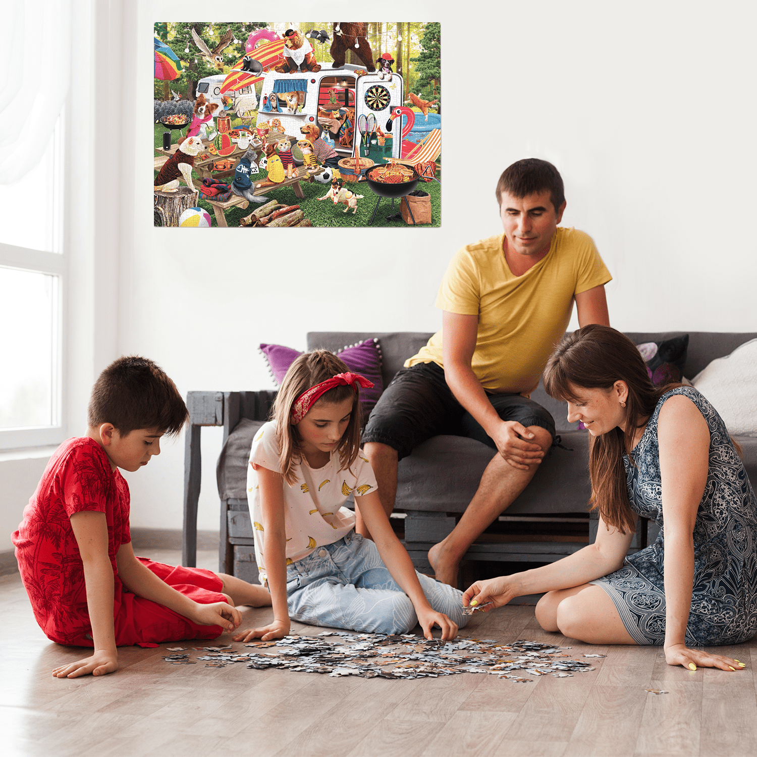 1000 Piece Unique Jigsaw Puzzle for Adults with Animals