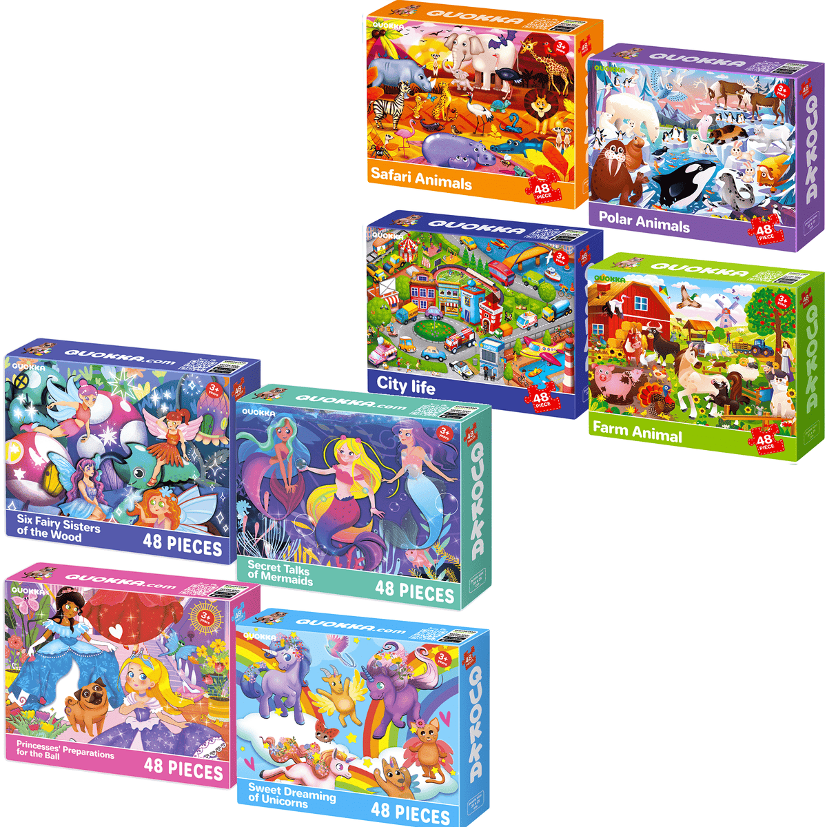 Qkid Fairy Tales コンプ 8体セット QUOKKA Bundle Set of 8 Puzzles for Kids | Fairy Tales, Animals
