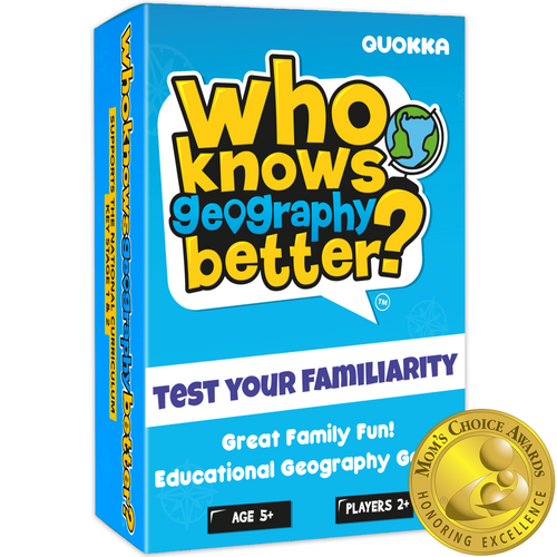QUOKKA Who Knows Geography Better? Kids & Family Card Quiz Game