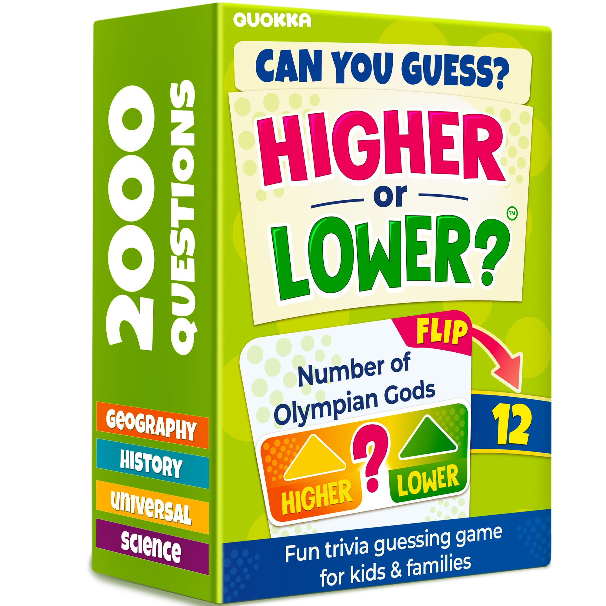 4 Set Board Game Higher or Lower for Family