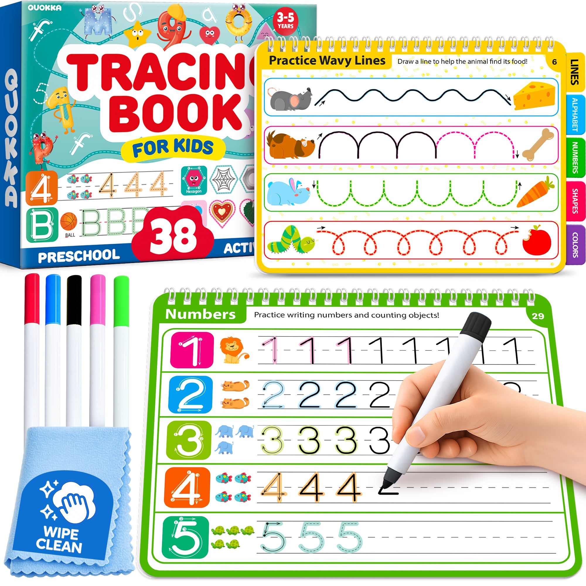 Tracing Books for Kids -  Reusable Dry Erase Activity