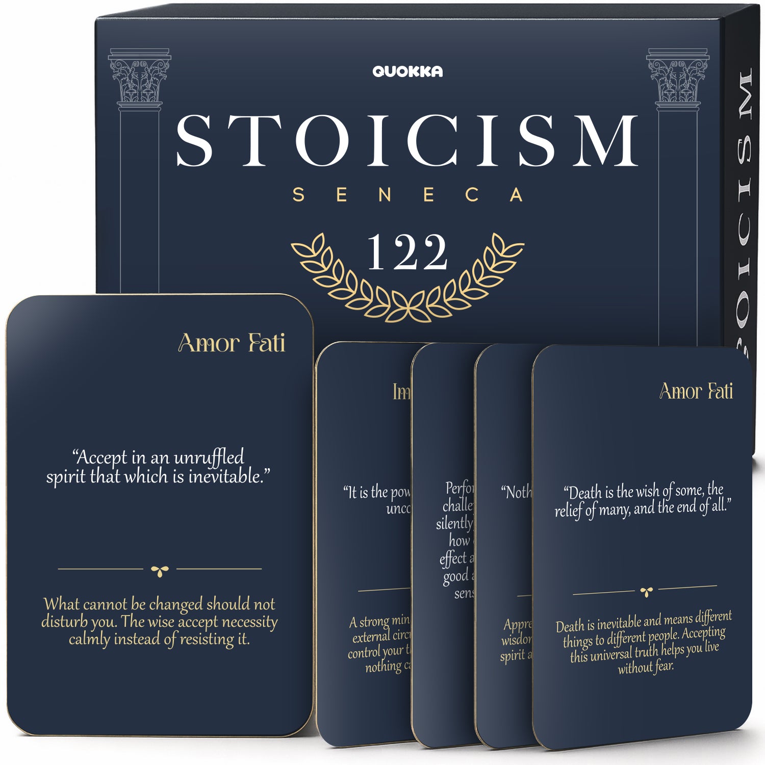 Stoicism Cards Seneca  - 122 Daily Quotes & Exercises