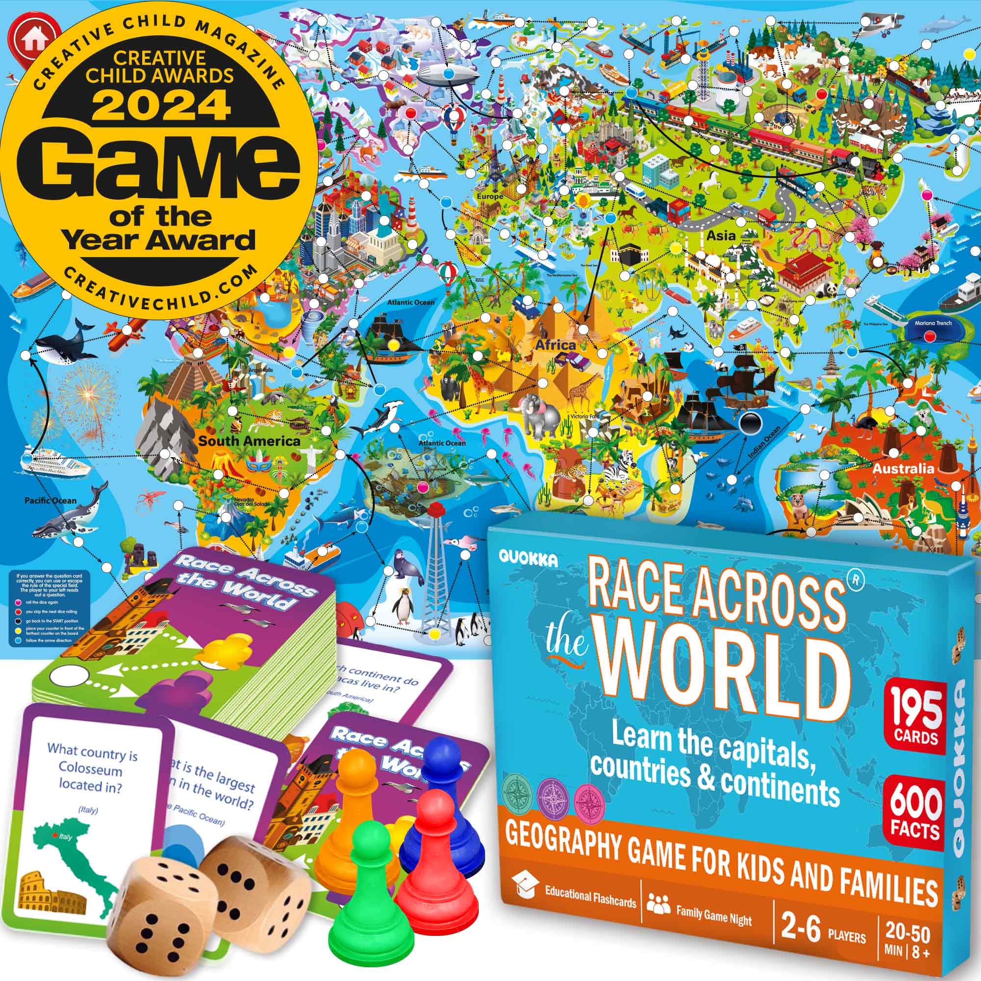 Race Across the World | Geography Board Game for Kids 8-12