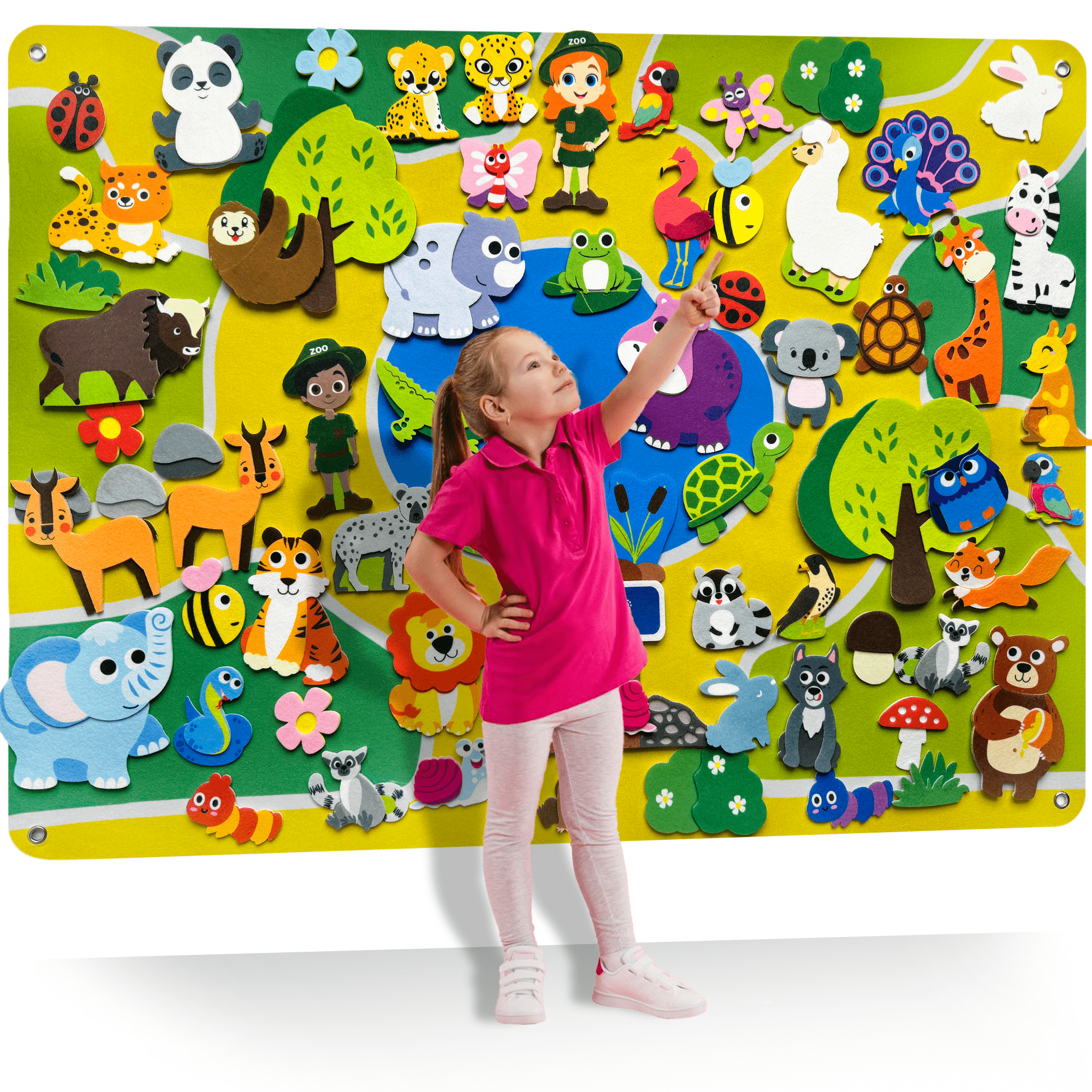 Felt Board Zoo for Kids | Educational Flannel Toy