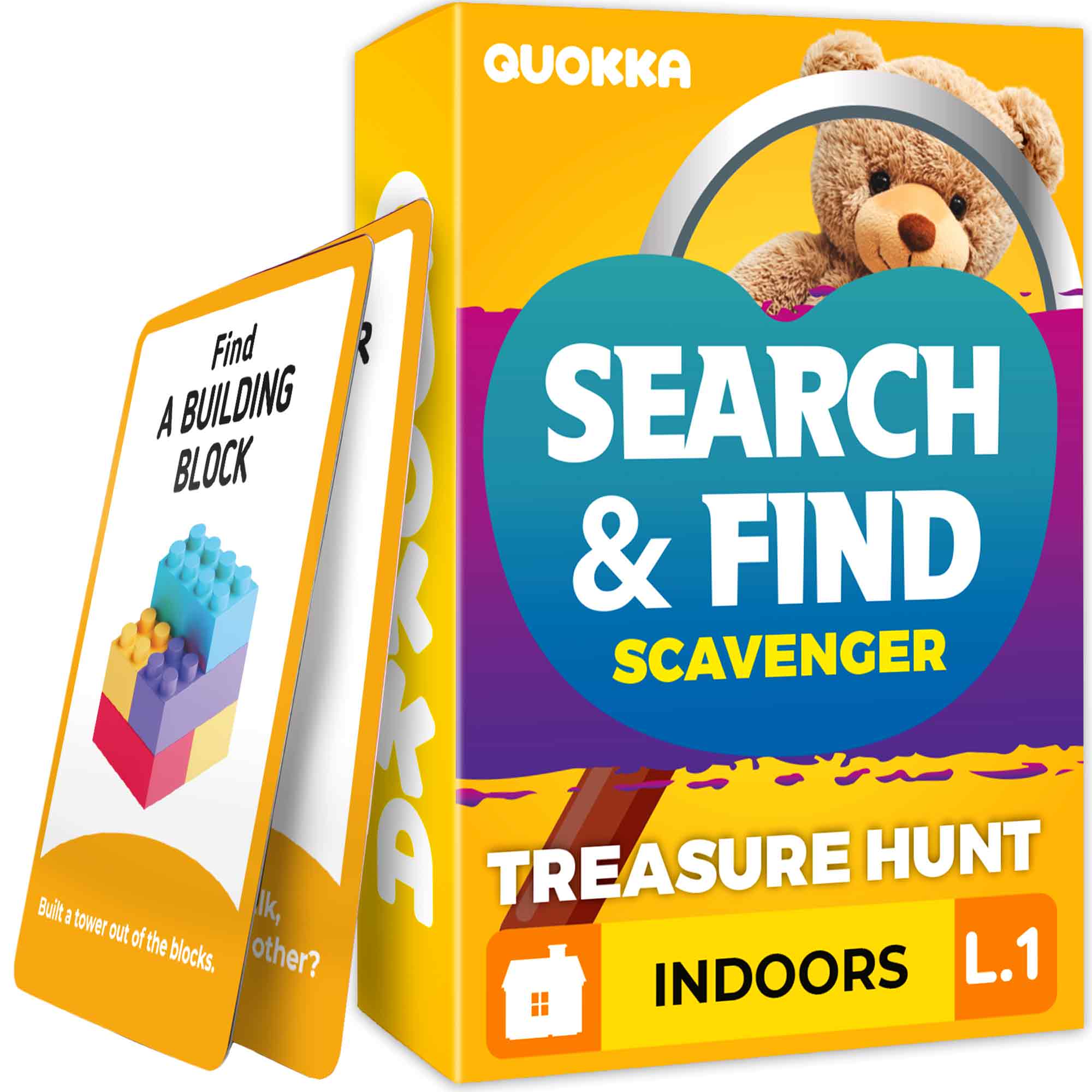 QUOKKA Indoor Scavenger Hunt Cards | Fun Search & Find Activities