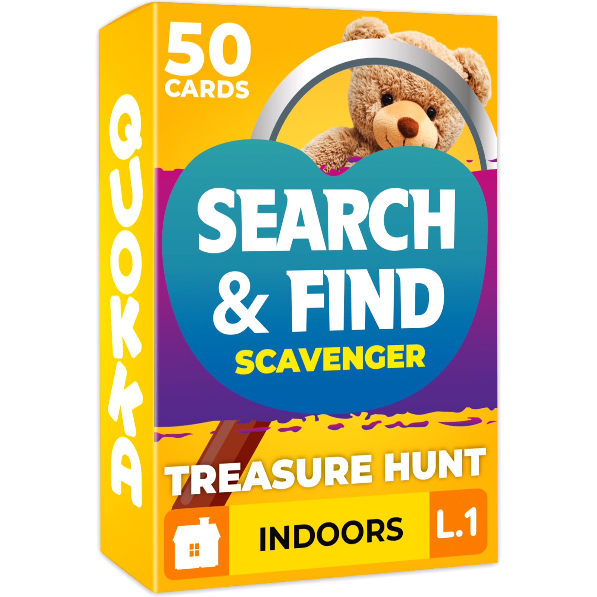 Indoor Scavenger Hunt 50 Cards for Kids - Search and Find