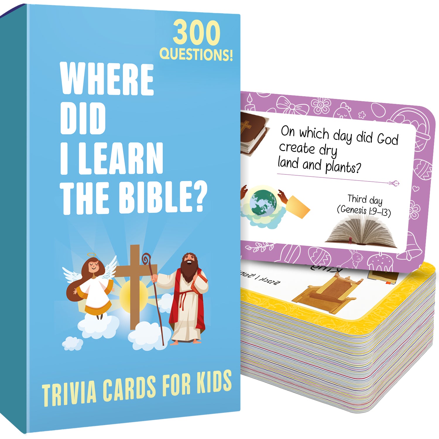 Bible Trivia Game - 300 Engaging Questions for Kids & Families