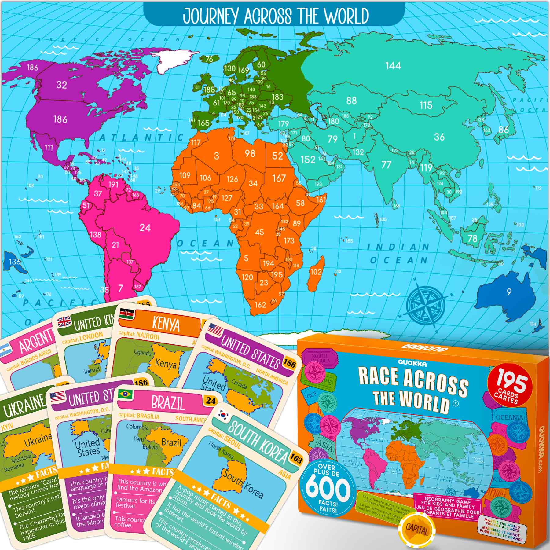 World Map Geography Game for Kids