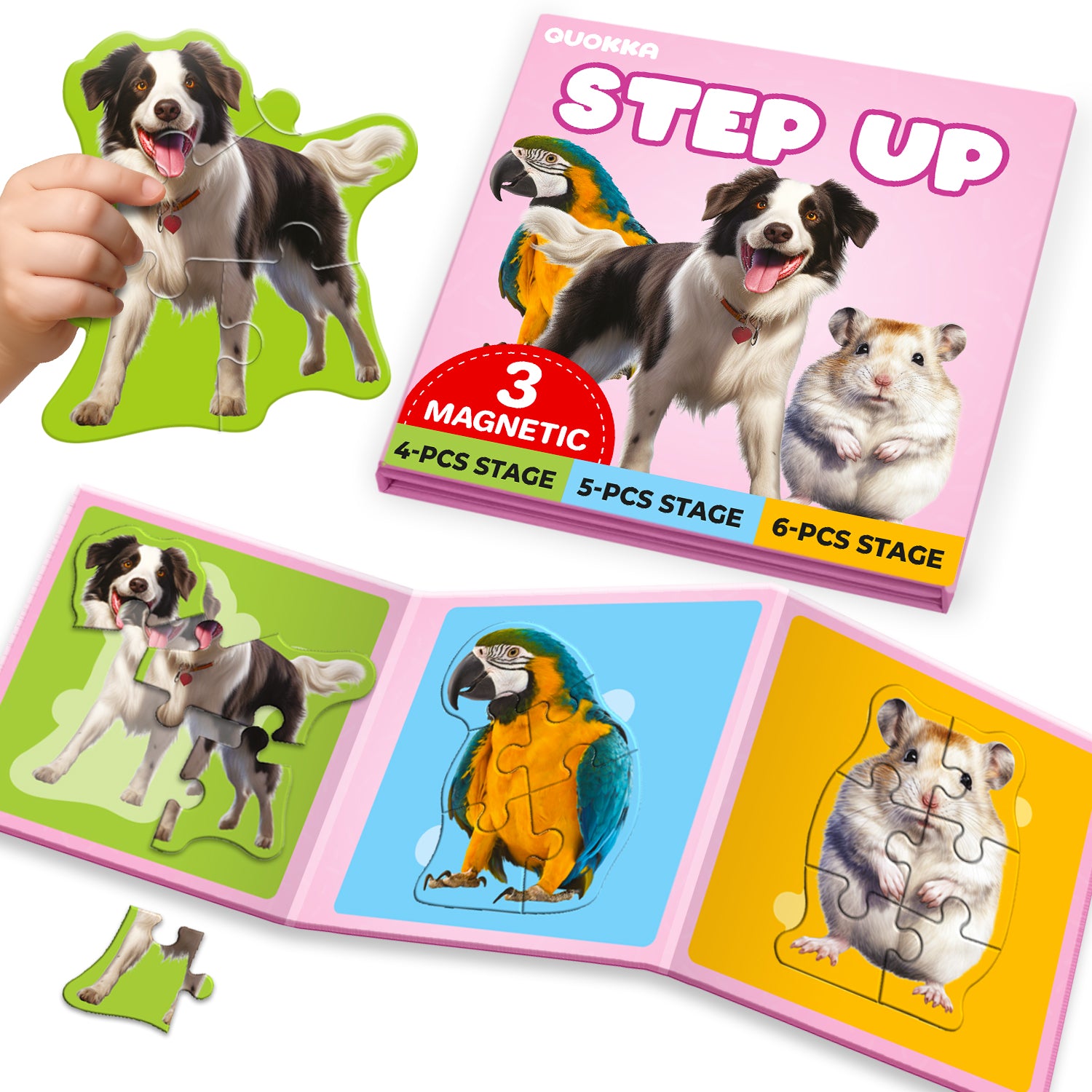 Step Up Magnetic Puzzles for Toddlers - Pets