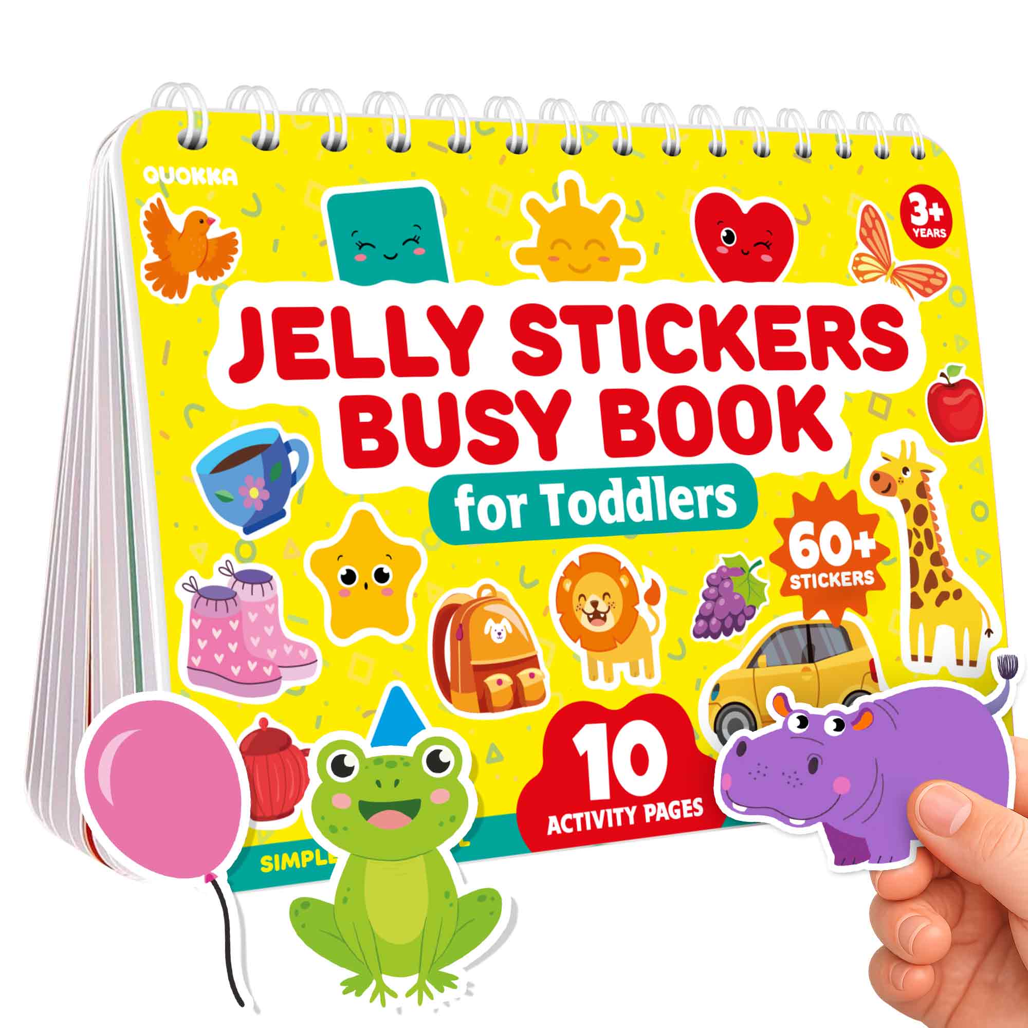 Jelly Sticker Books for Toddlers - Reusable Learning Toy