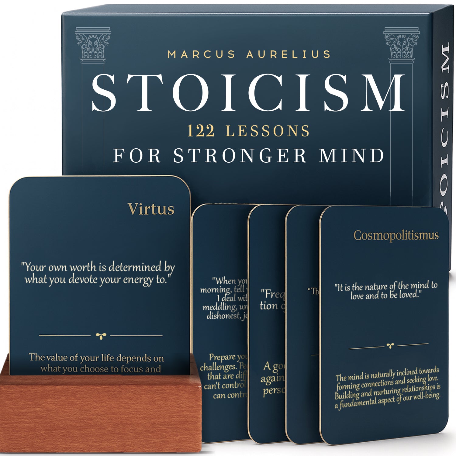 Stoicism Cards Marcus Aurelius - 122 Daily Quotes & Exercises