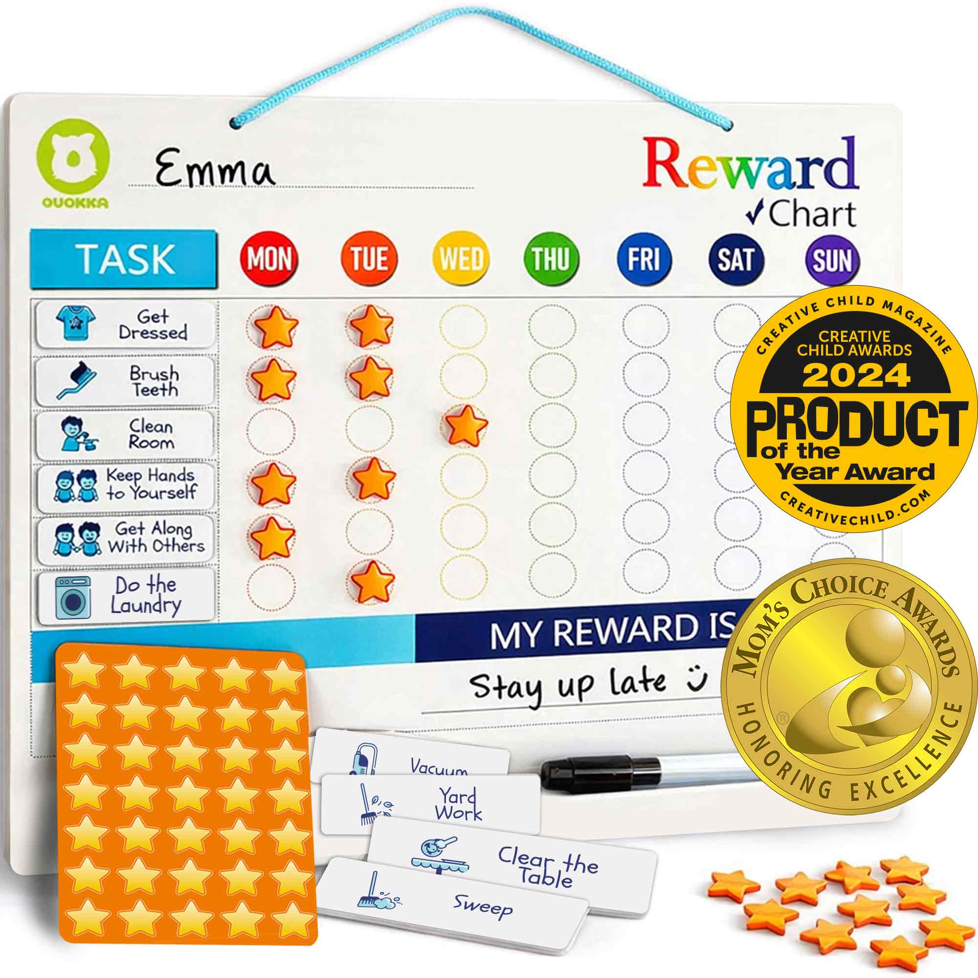 Chart to Finish Behavior Magnetic Wall Chart Poster