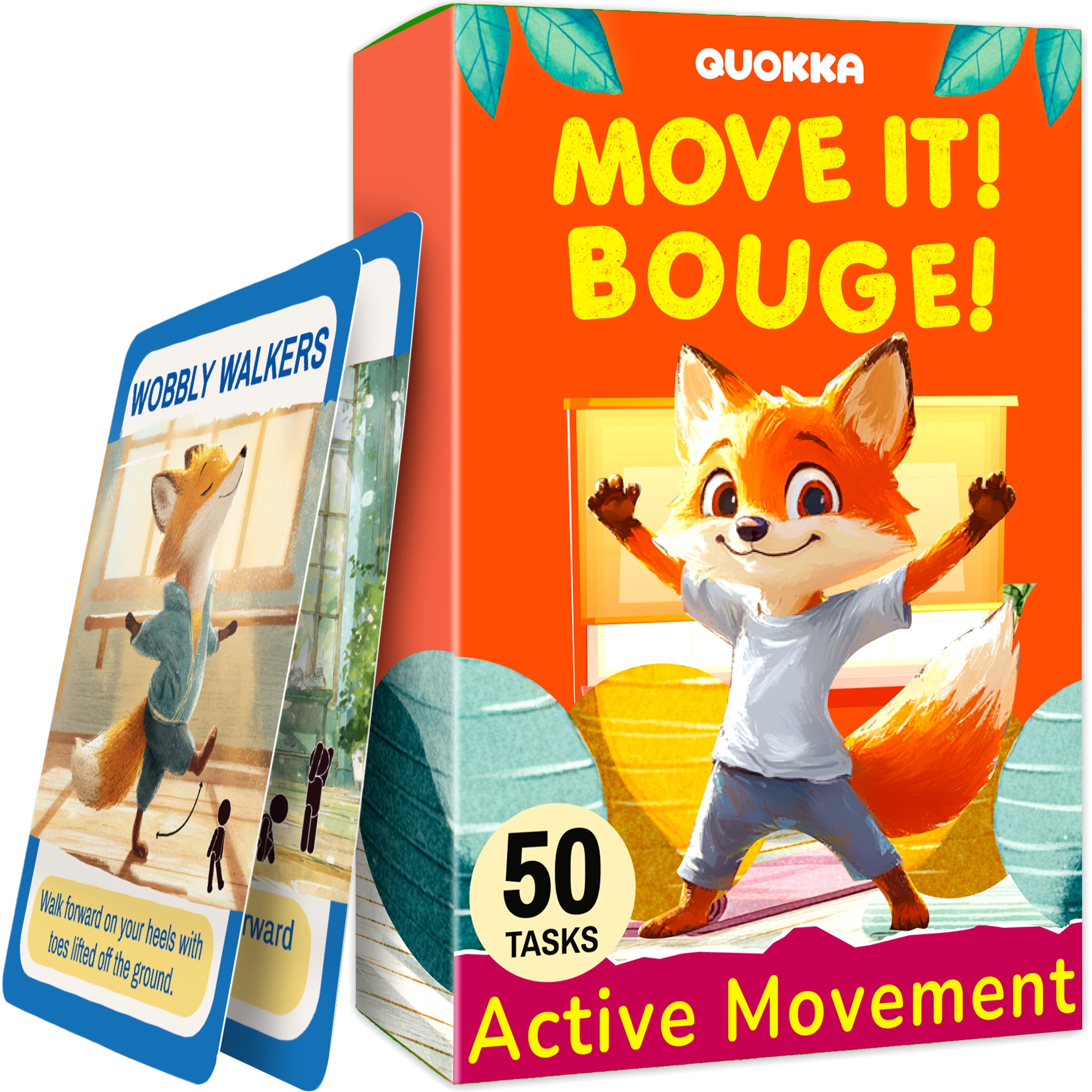 Active Movement Game for Kids  – 50 Animal-Themed Exercise Cards