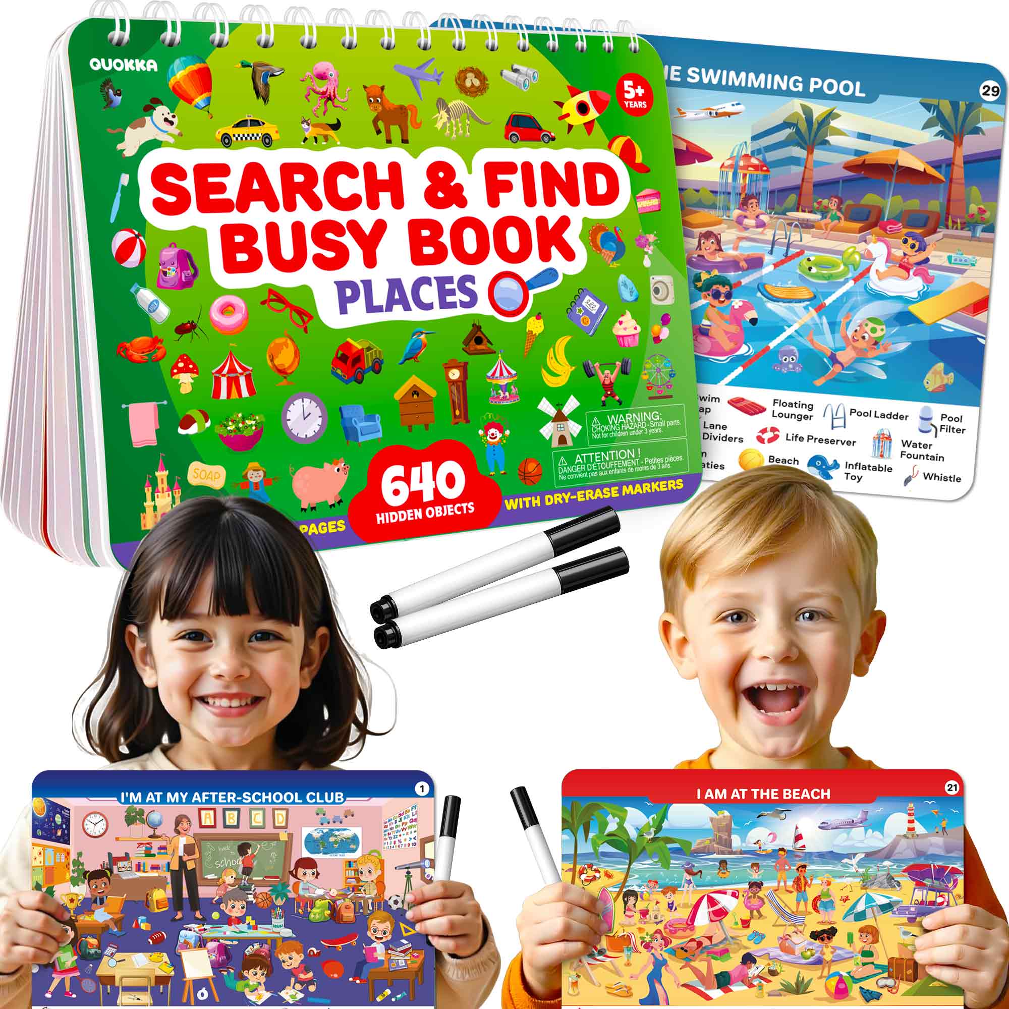 Busy Book for Toddlers - Places I Visit Search and Find Activity