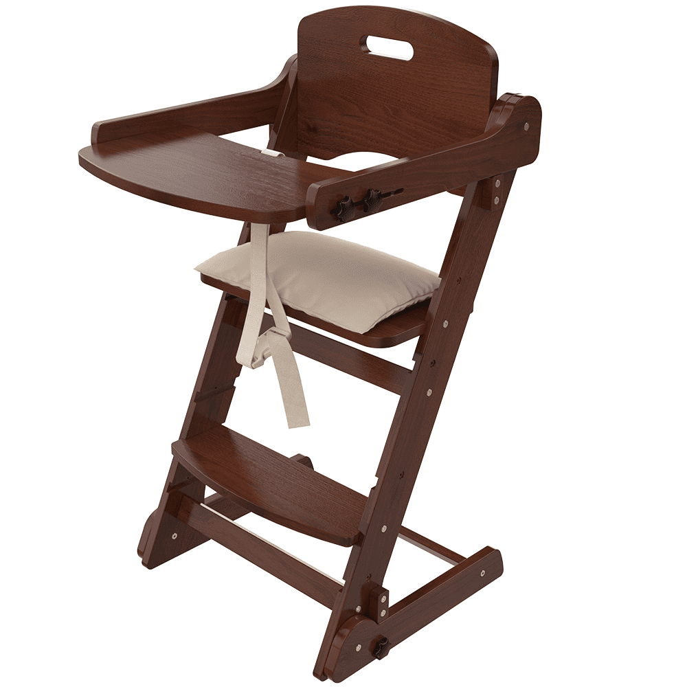 Tripp Trapp High Chair - Cherry Wooden Convertible Chair for Eating by QUOKKA