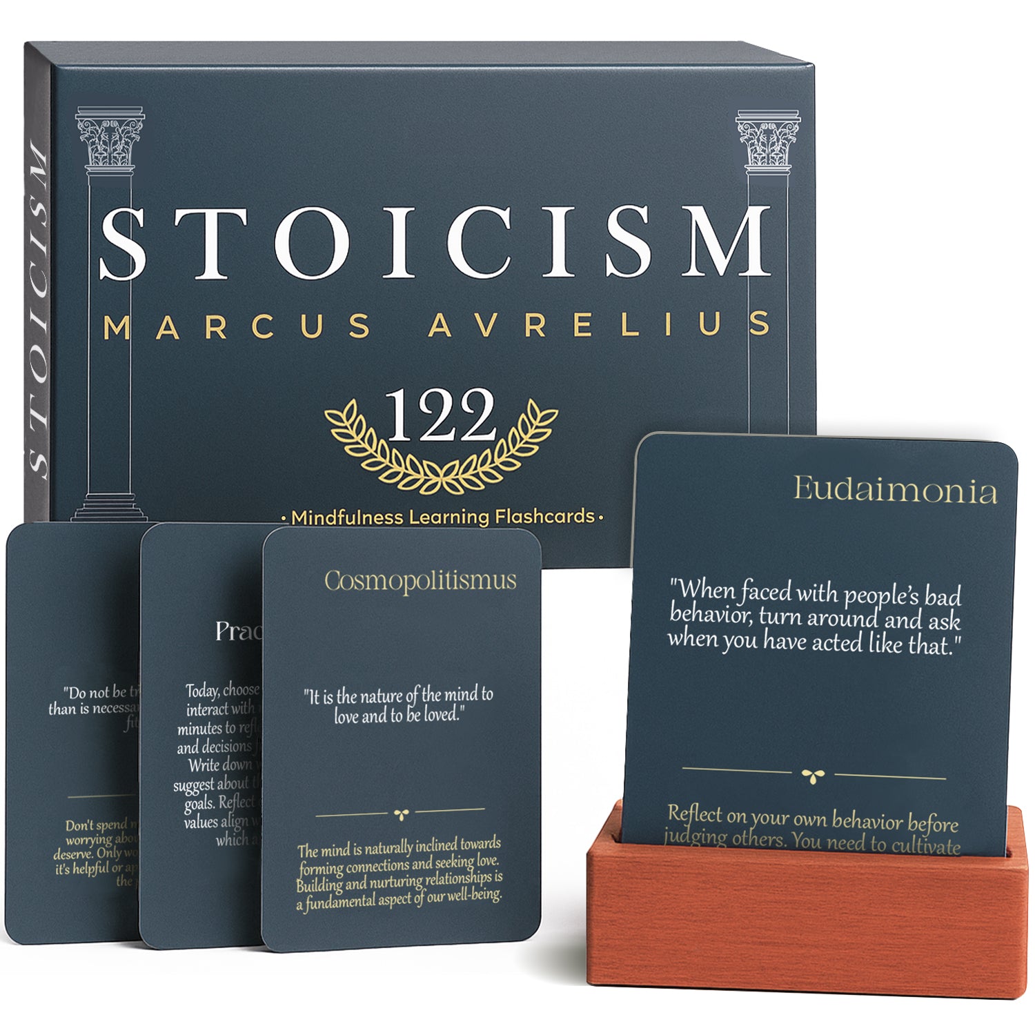 Stoicism Cards Marcus Aurelius - 122 Daily Quotes & Exercises