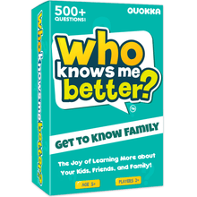 Load image into Gallery viewer, Who Knows Me Better Kids &amp; Family Card Quiz Game - QUOKKA
