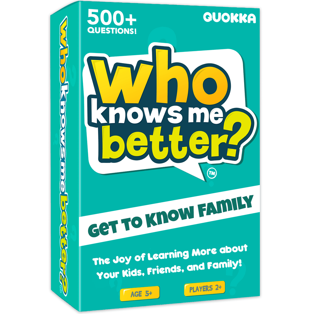 Who Knows Me Better Kids & Family Card Quiz Game - QUOKKA