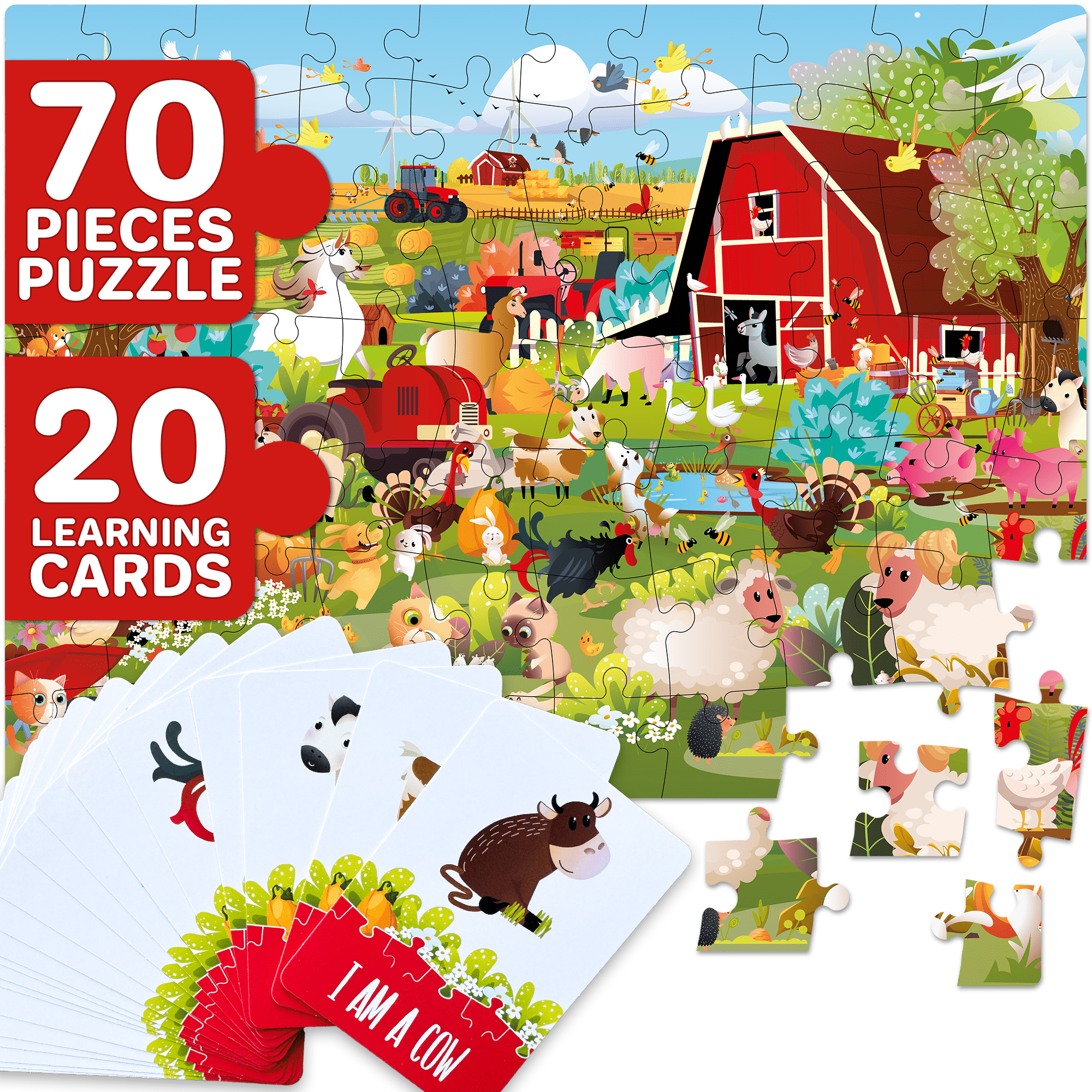 Farm Animals Search and Find Puzzles