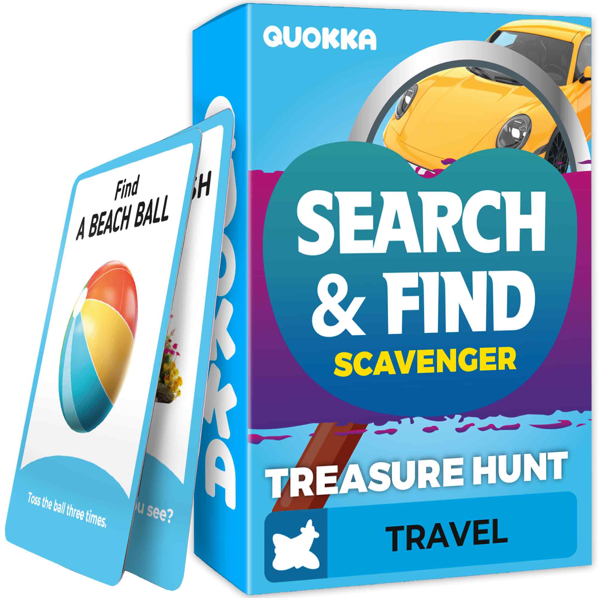 Scavenger Hunt Game 50 Cards for Kids | Search and Find Travel