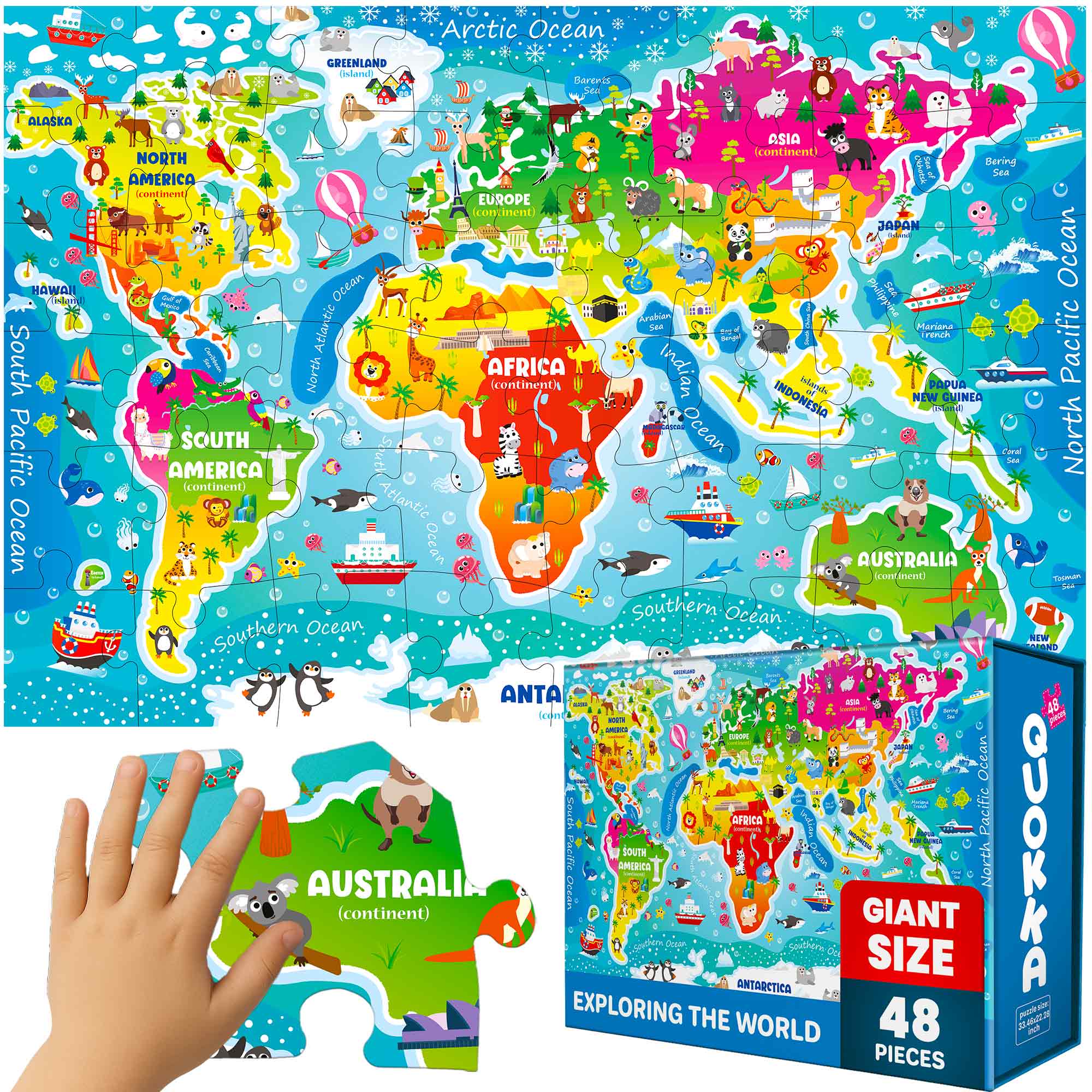 Giant Floor Puzzle for Kids Ages 4-6