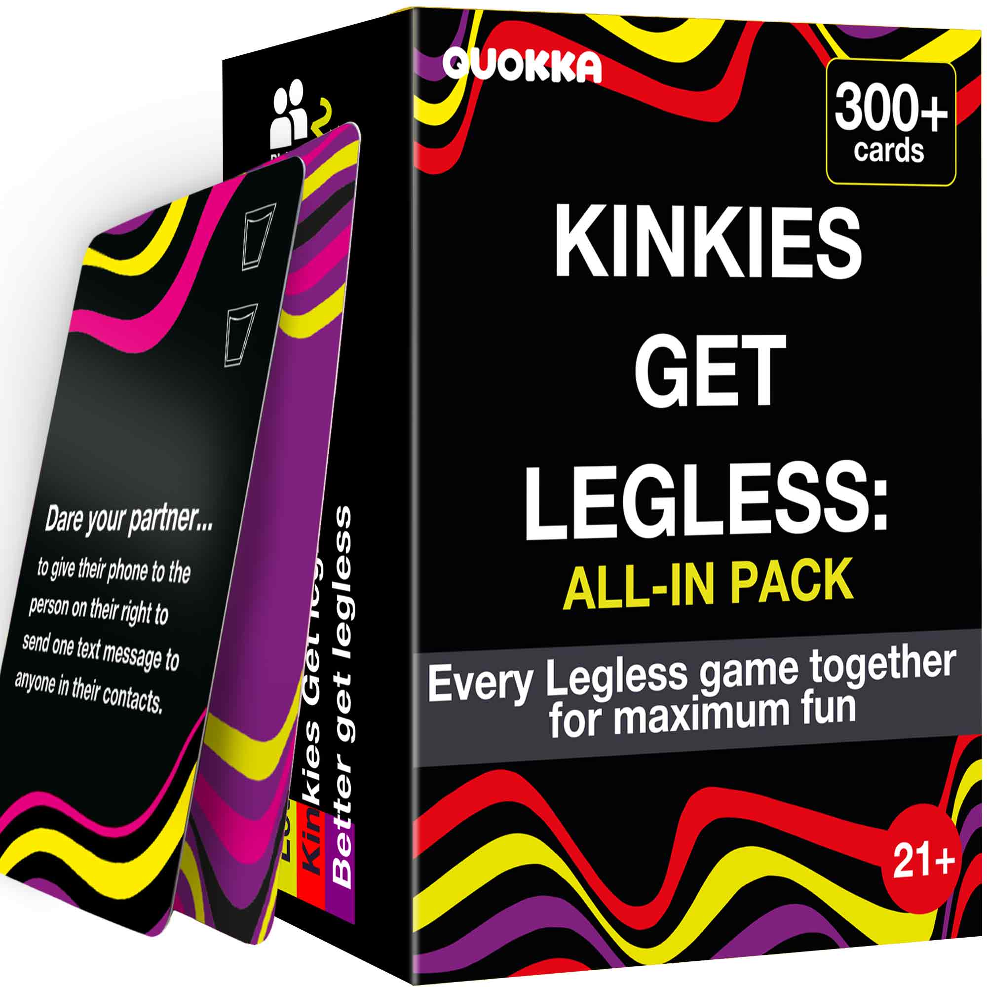 Party Game for Adults Kinkies Get Legless Challenges with 300+ Cards