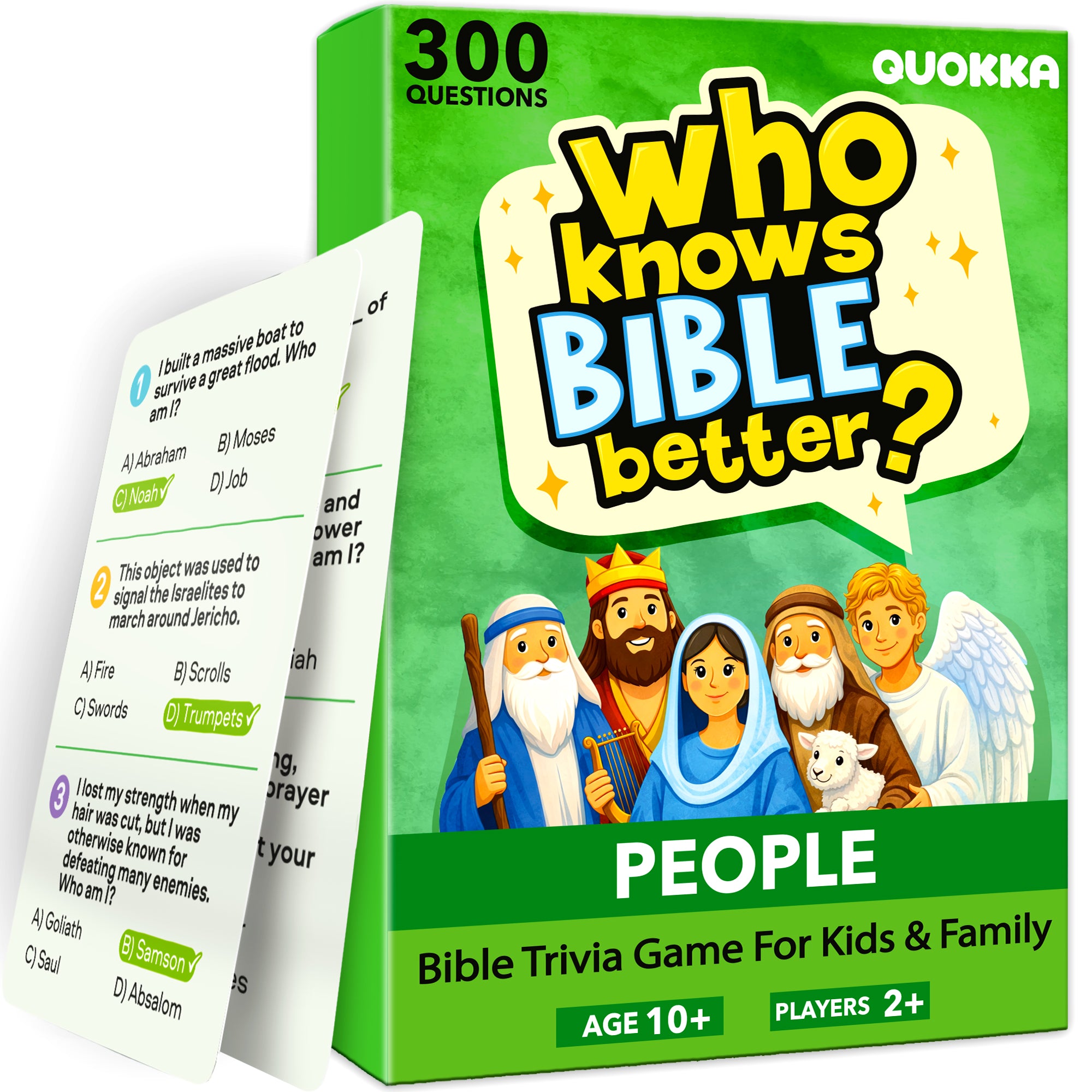 Trivia Card Game - Who Knows Bible Better? Bible Figures