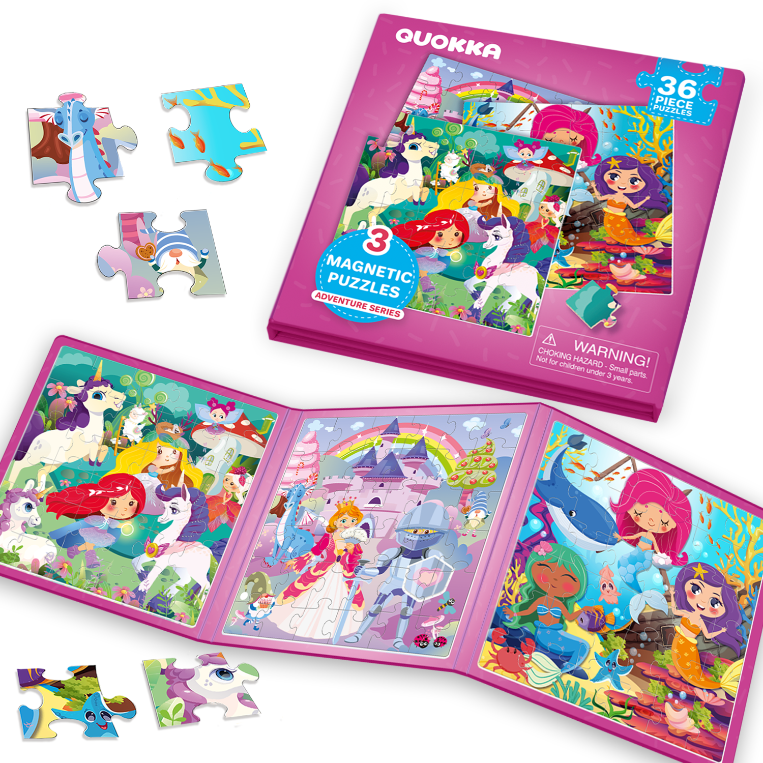 Magnetic Book 36 Piece Puzzles for Kids