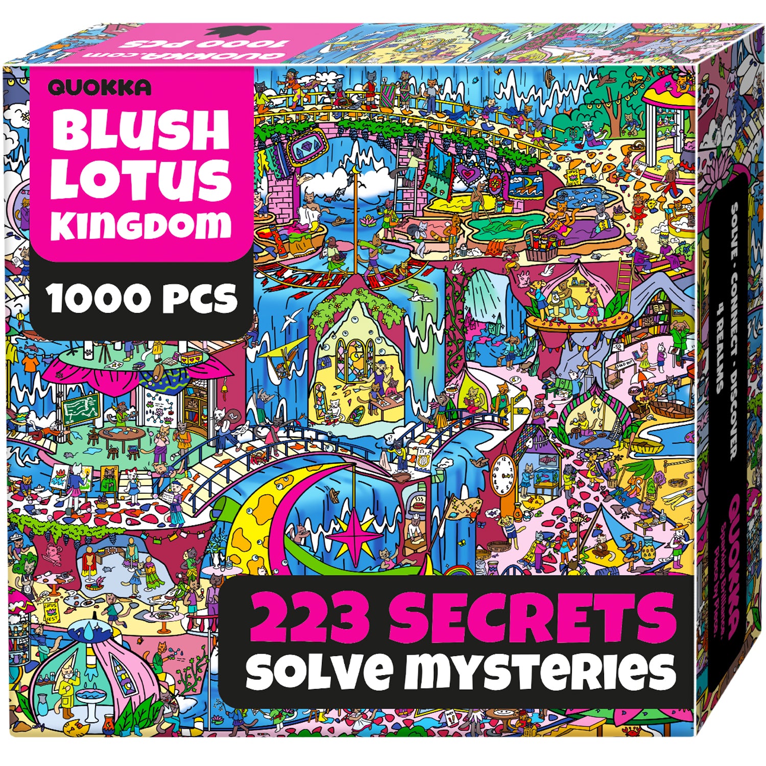 1000 Pcs Puzzle for Adults with Hidden Tasks | Blush Lotus Kingdom